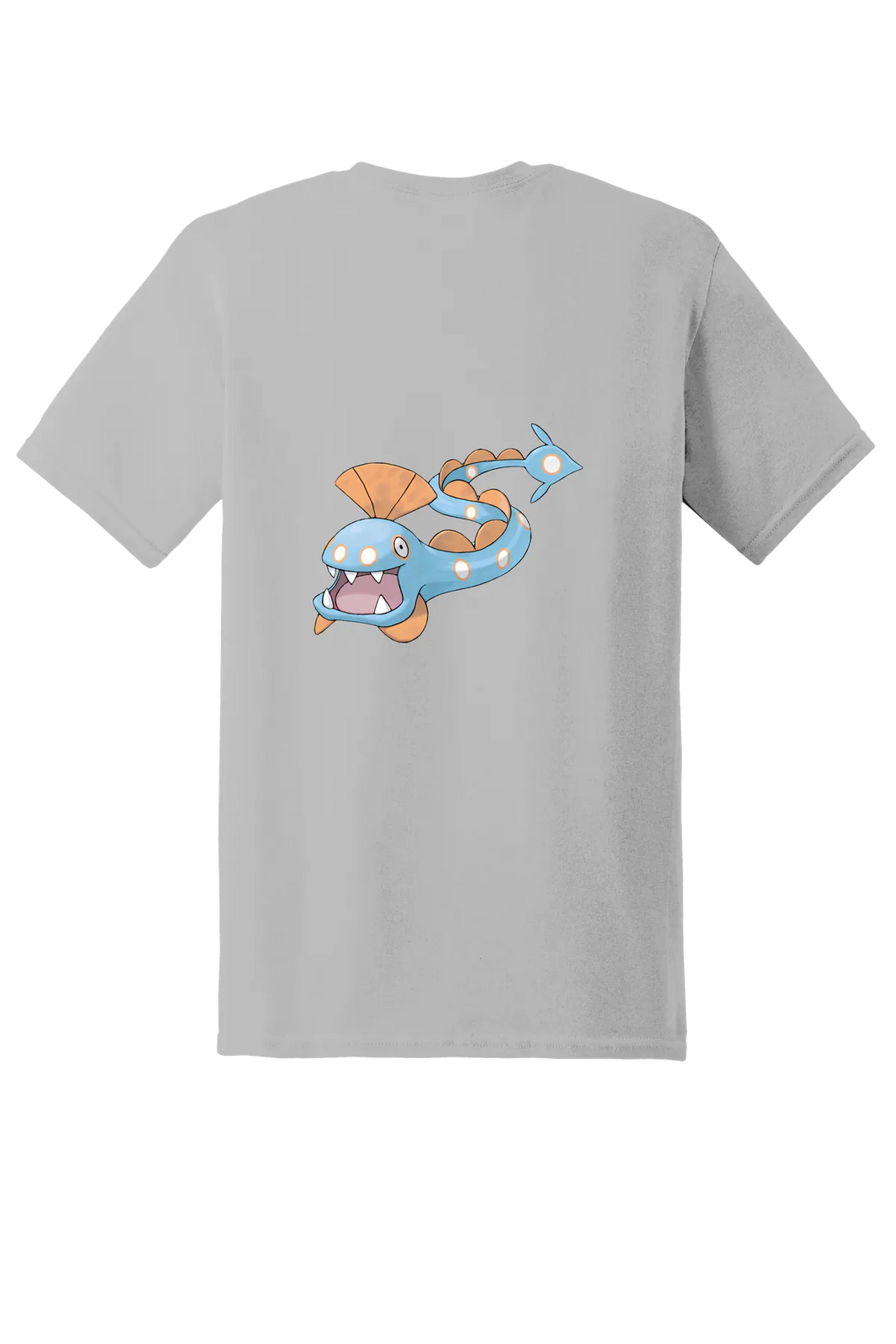 Pokemon Huntail Tee, Ice Grey, back print