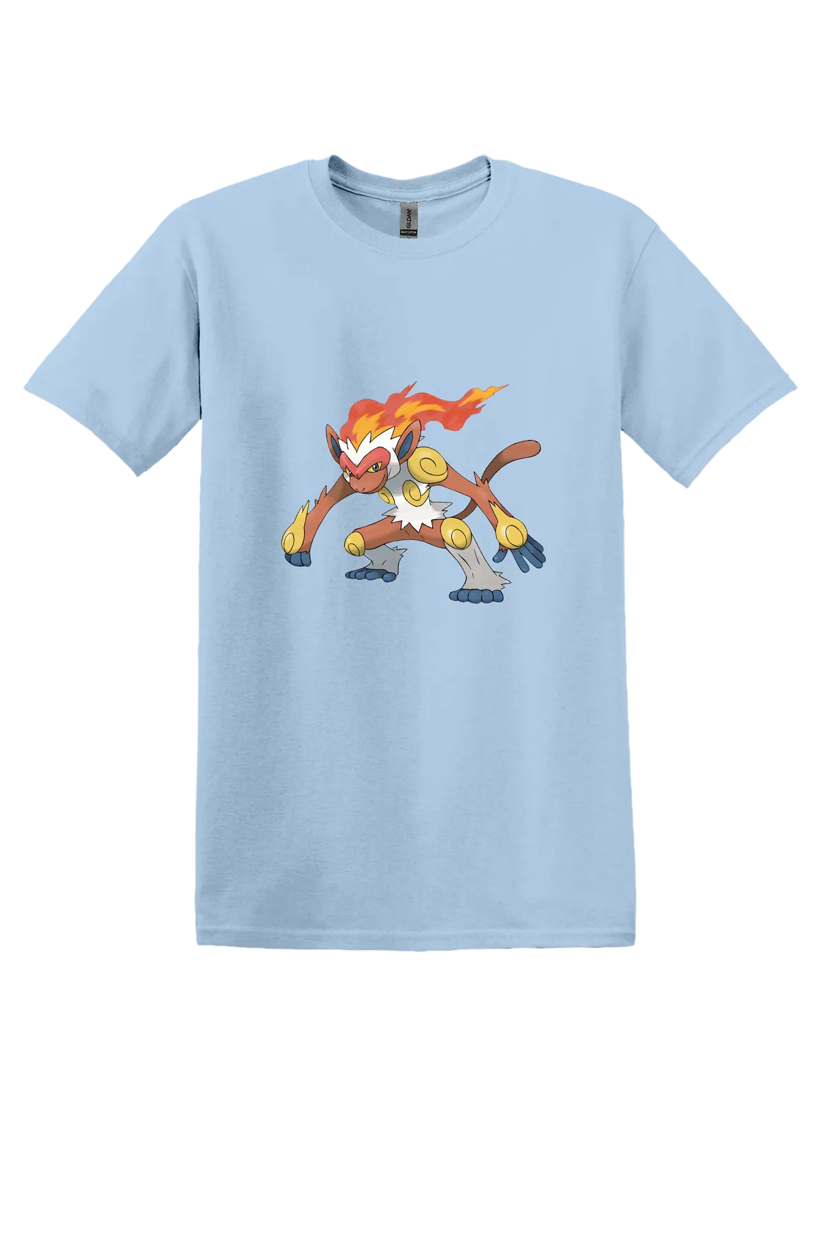 Pokemon Infernape Tee, Light Blue, front print