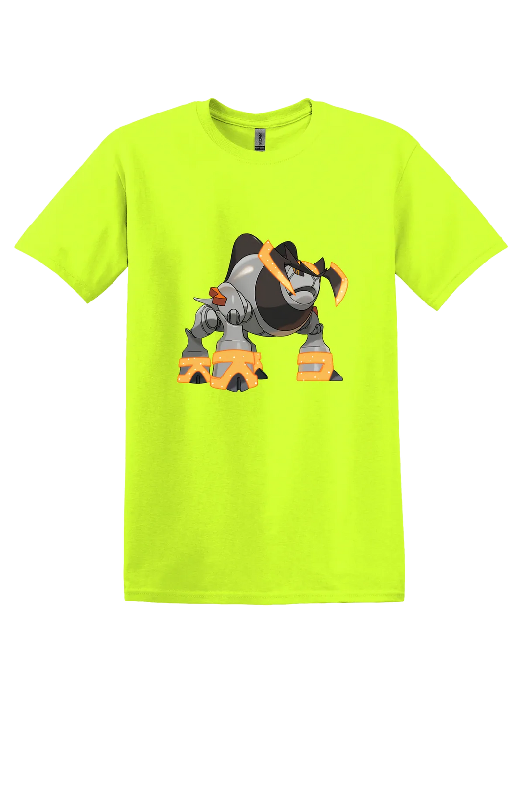 Pokemon Iron Boulder Tee, Safety Green, front print