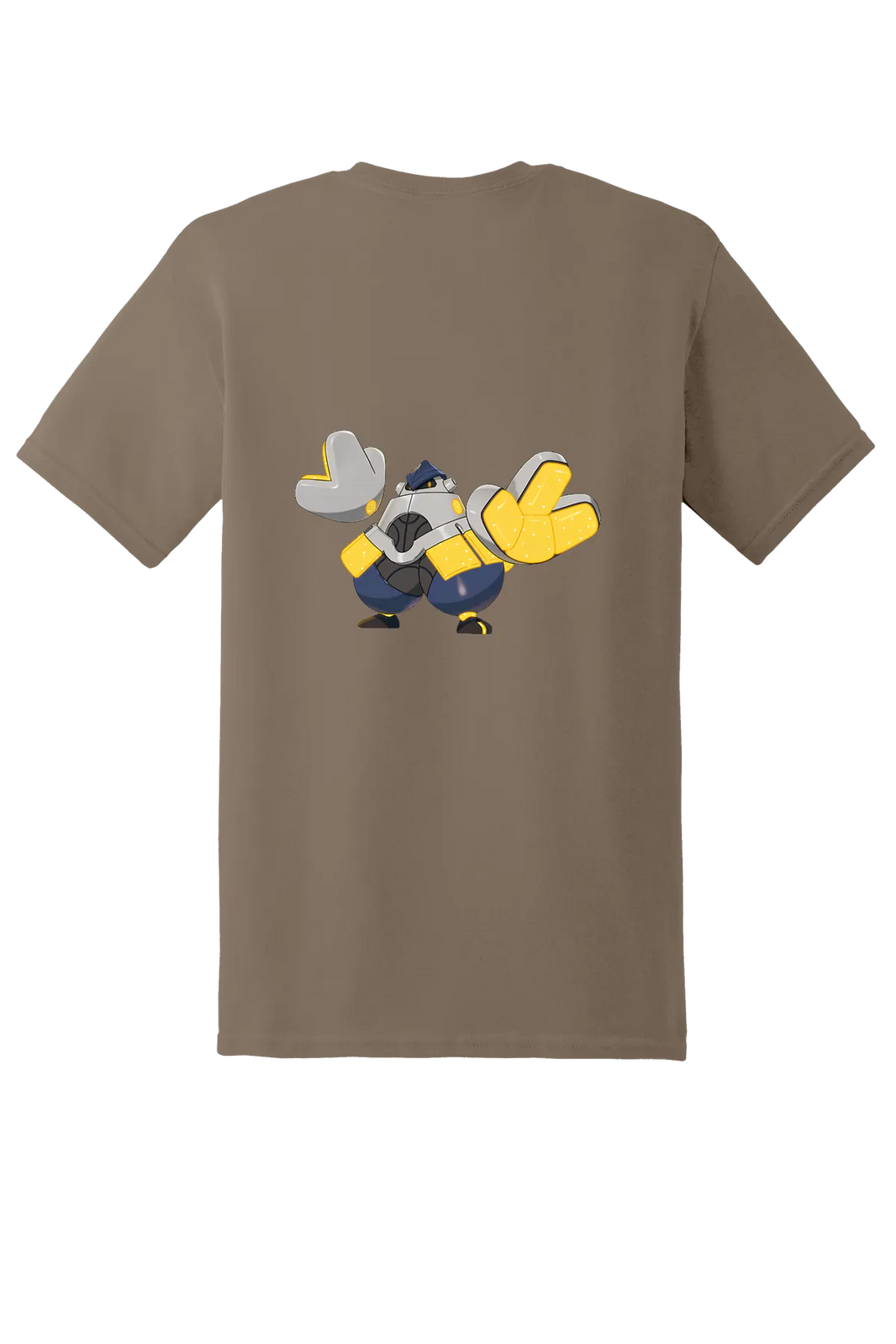 Pokemon Iron Hands Tee, Brown Savana, back print