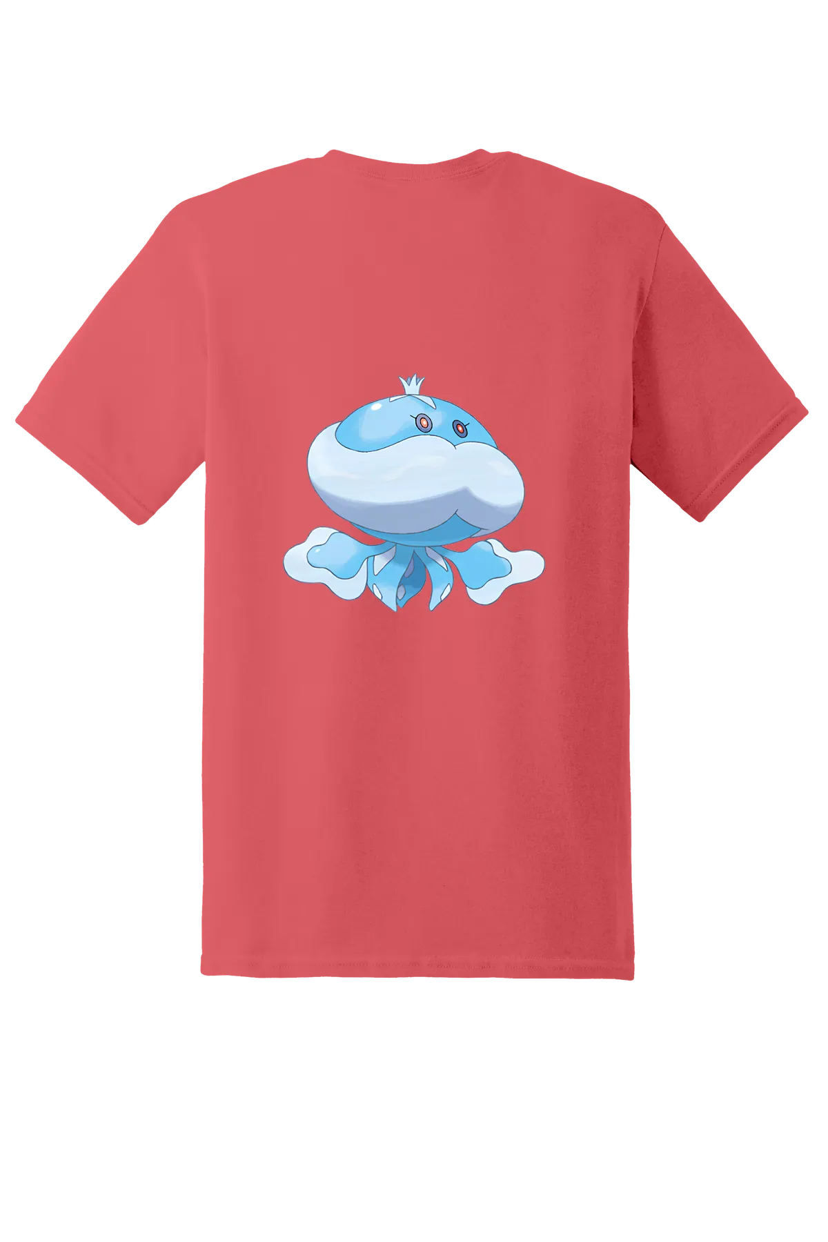 Pokemon Jellicent Tee, Coral Silk, back print