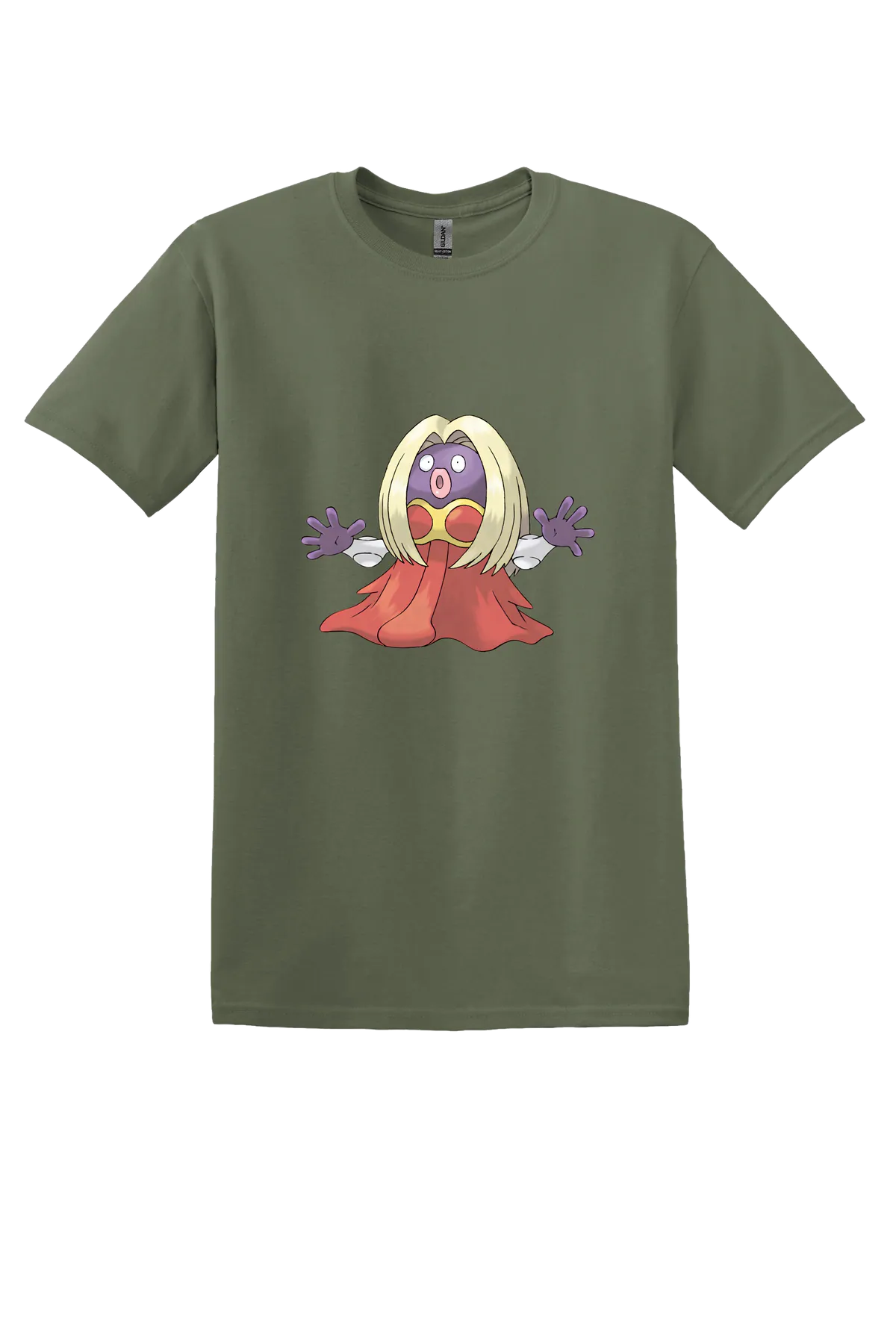 Pokemon Jynx Tee, Military Green, front print