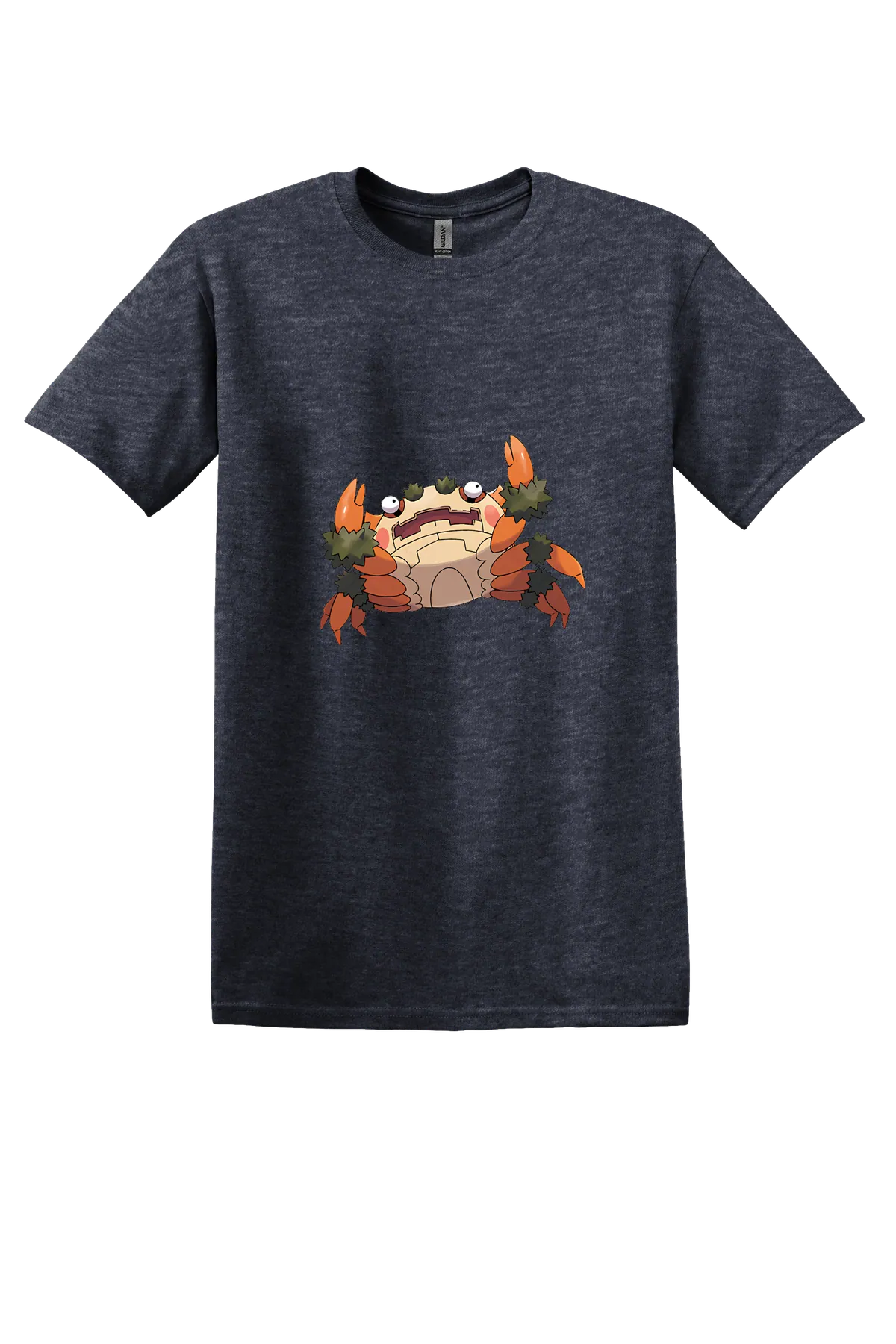Pokemon Klawf Tee, Heather Navy, front print