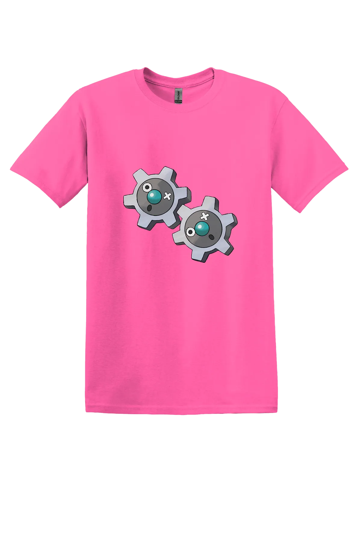 Pokemon Klink Tee, Safety Pink, front print