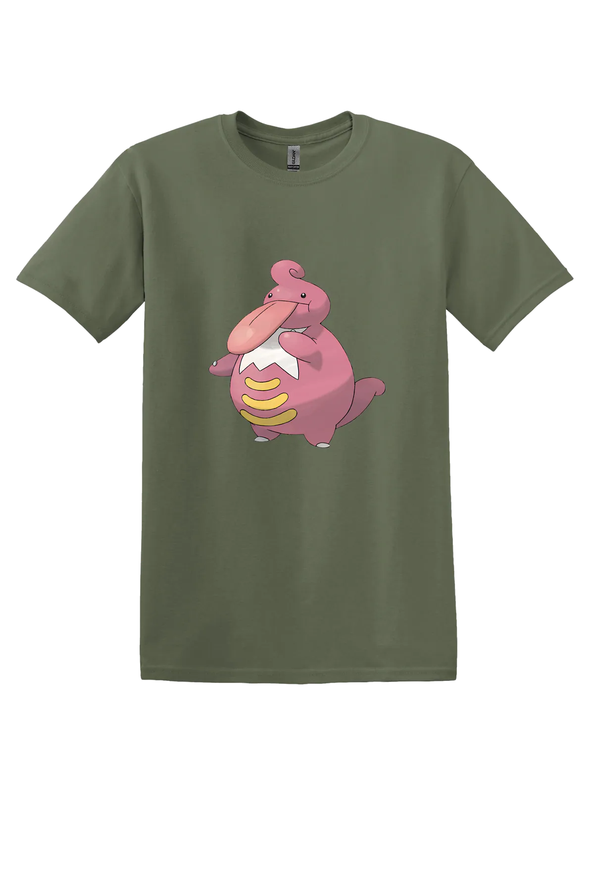 Pokemon Lickilicky Tee, Military Green, front print