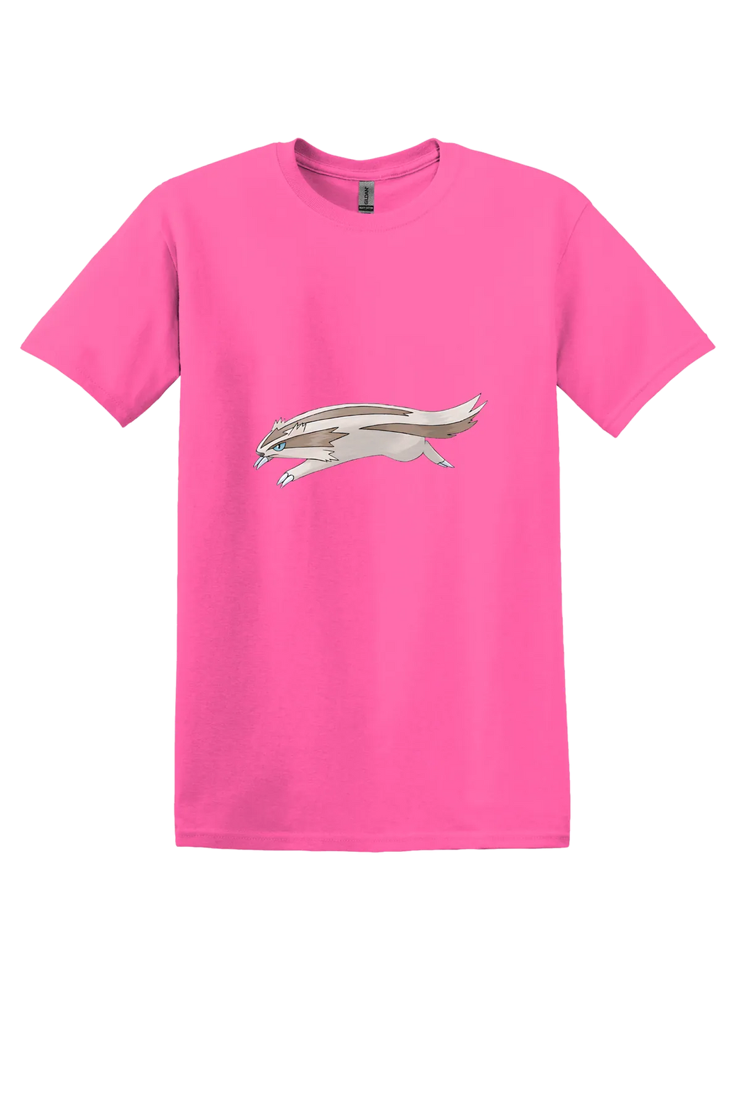 Pokemon Linoone Tee, Safety Pink, front print