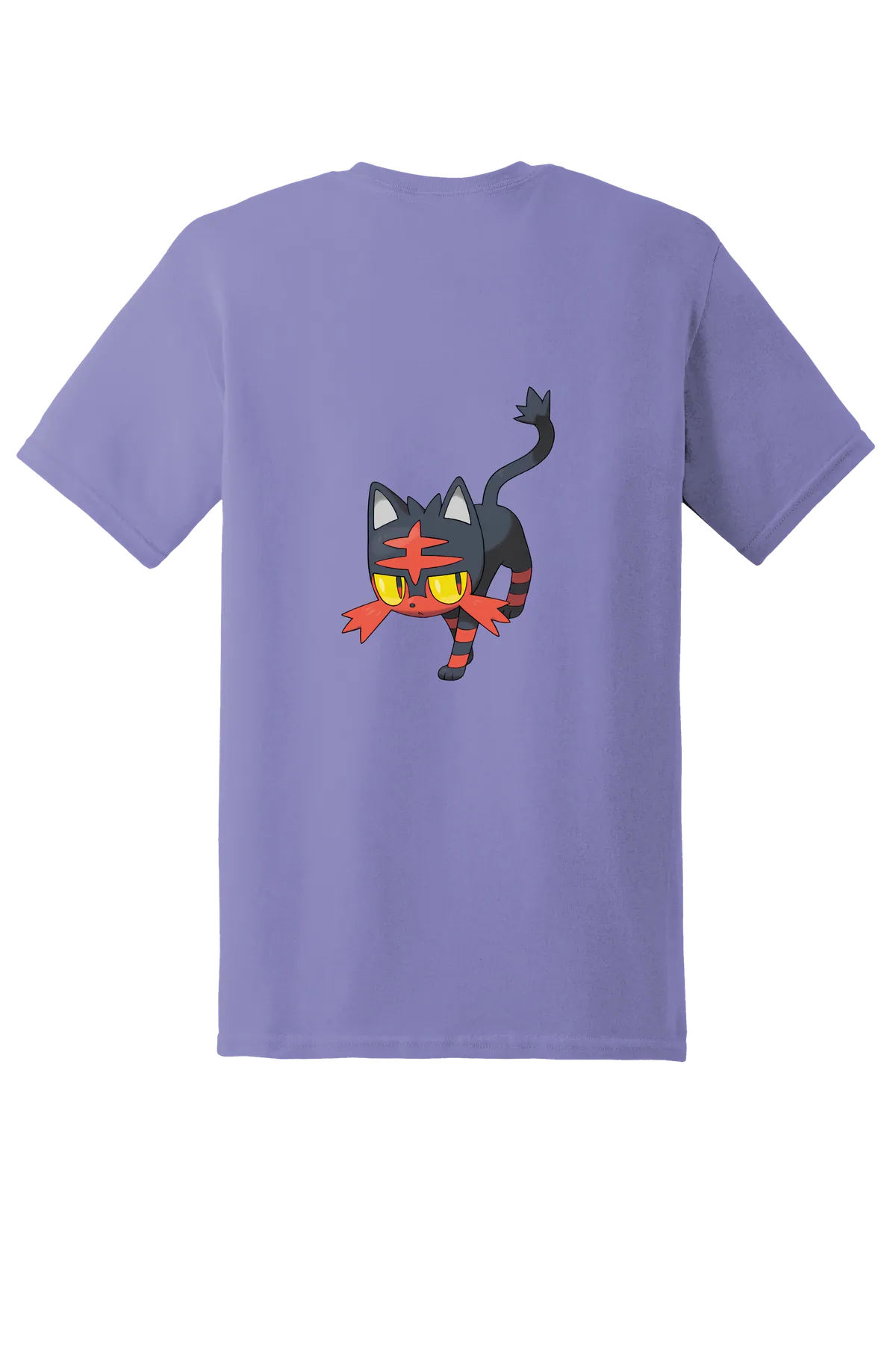 Pokemon Litten Tee, Violet, back print