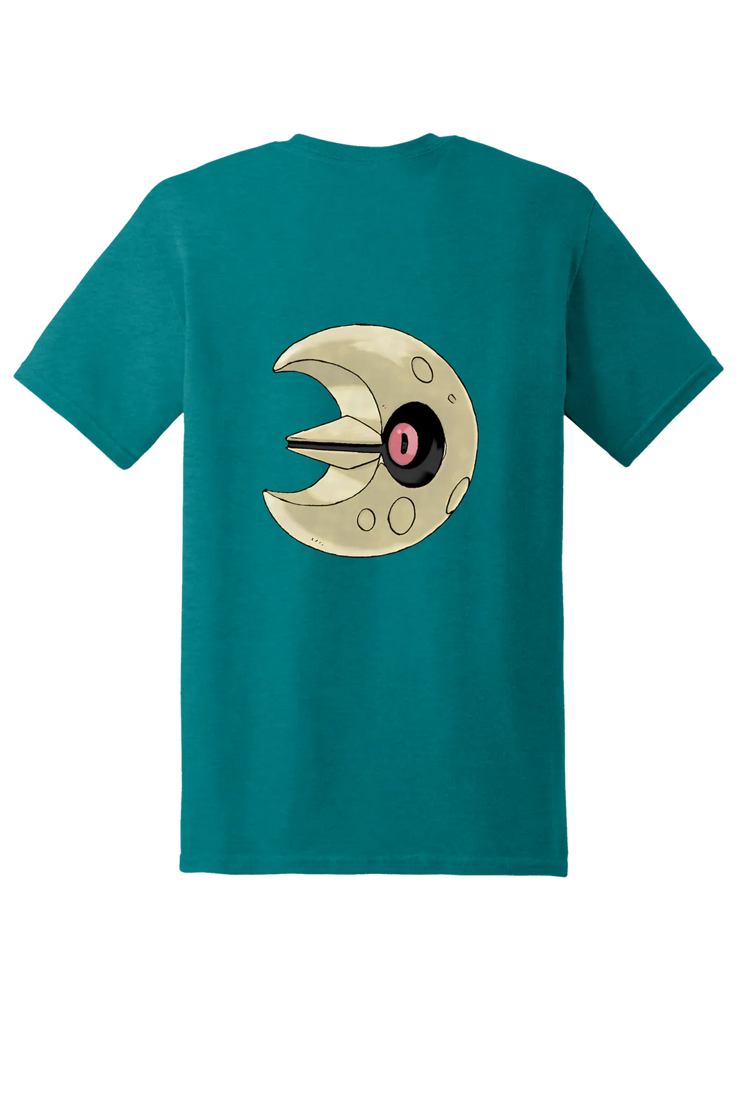 Pokemon Lunatone Tee, Antique Jade Dome, back print