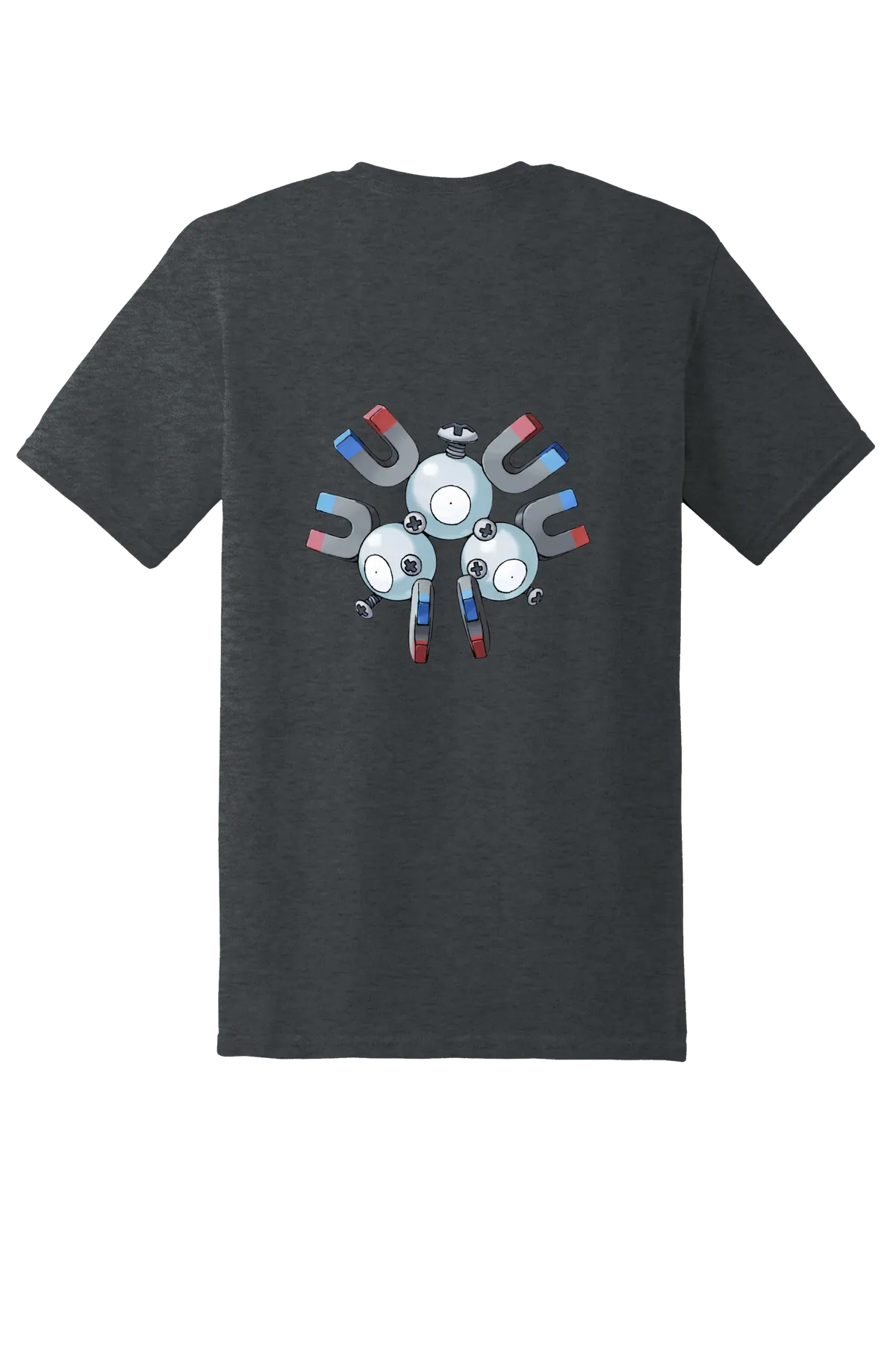 Pokemon Magneton Tee, Dark Heather, back print