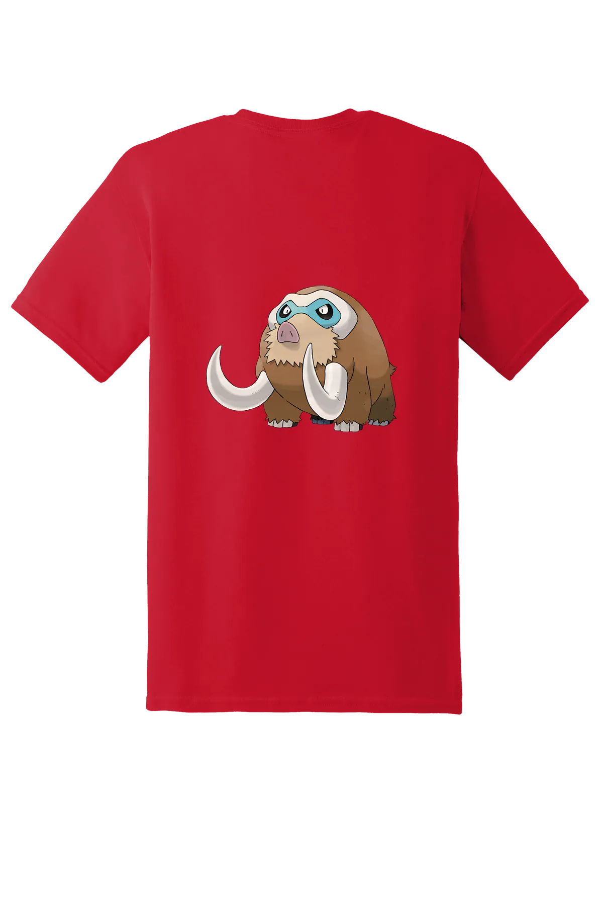 Pokemon Mamoswine Tee, Red, back print
