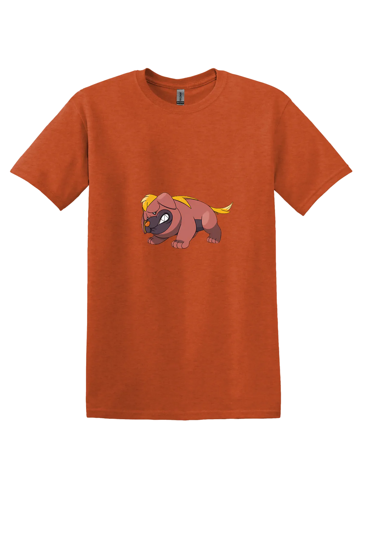 Pokemon Maschiff Tee, Antique Orange, front print