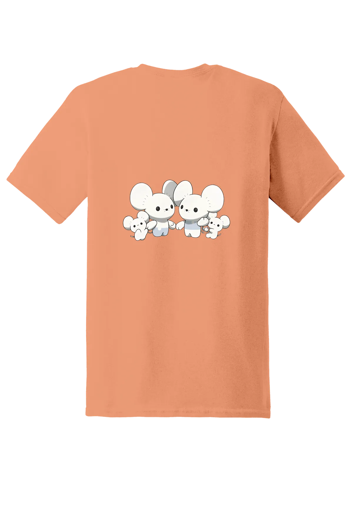 Pokemon Maushold Tee, Tangerine, back print