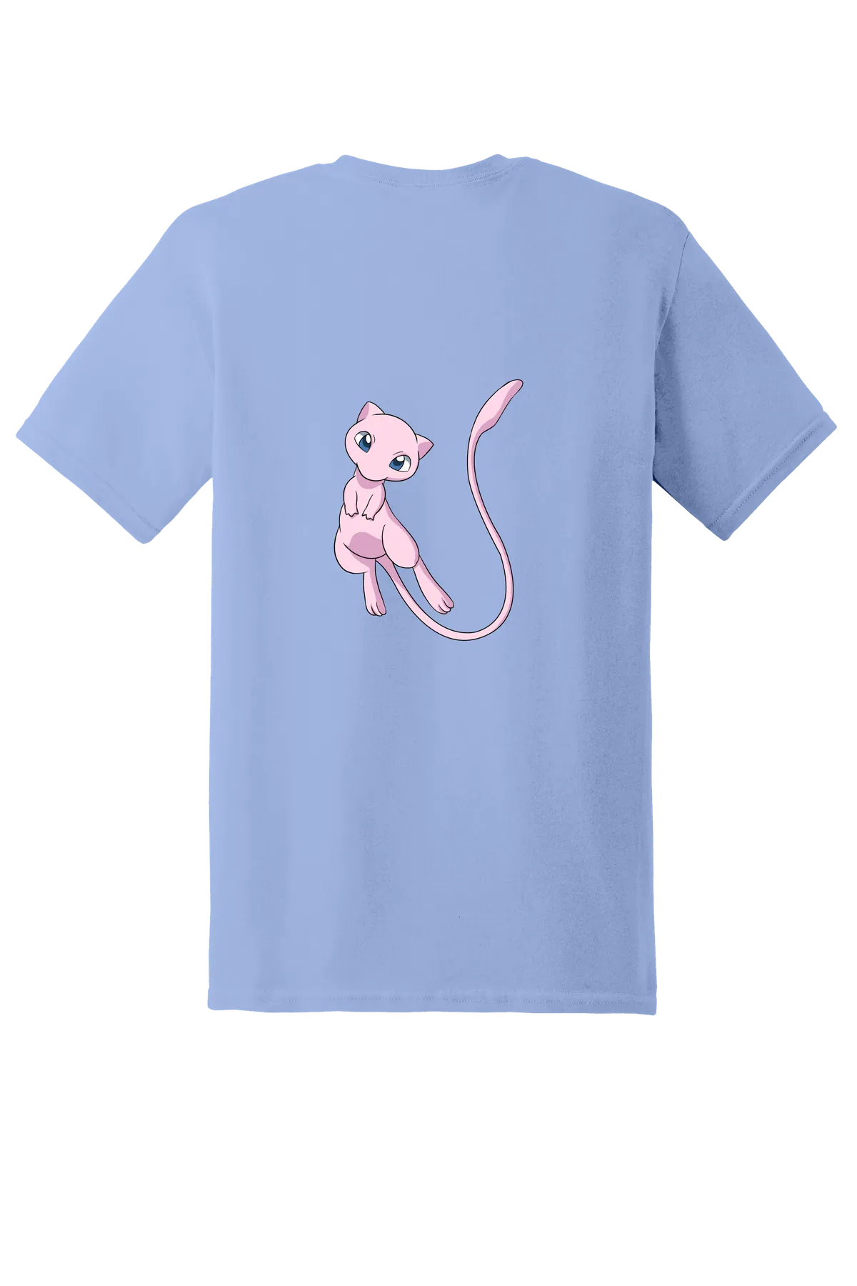 Pokemon Mew Tee, Carolina Blue, back print