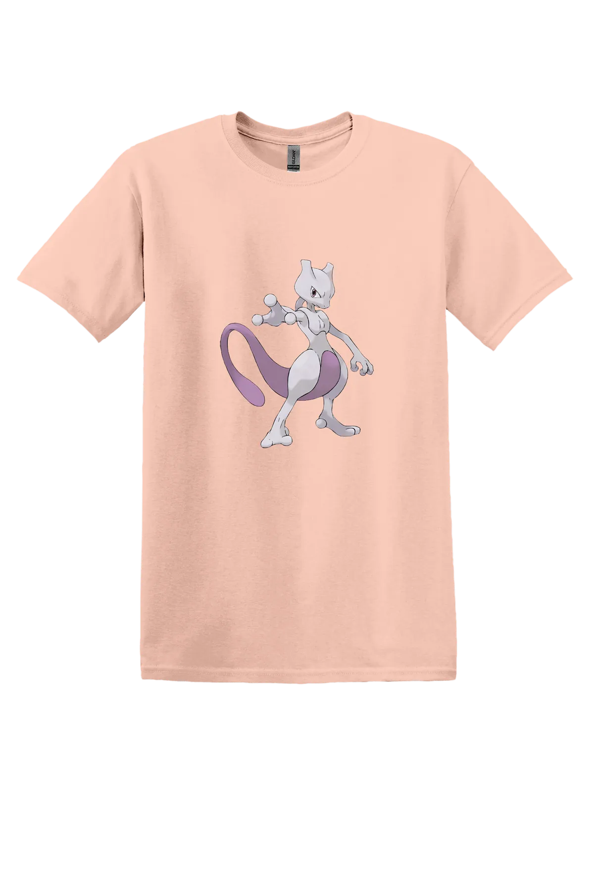 Pokemon Mewtwo Tee, Dusty Rose, front print