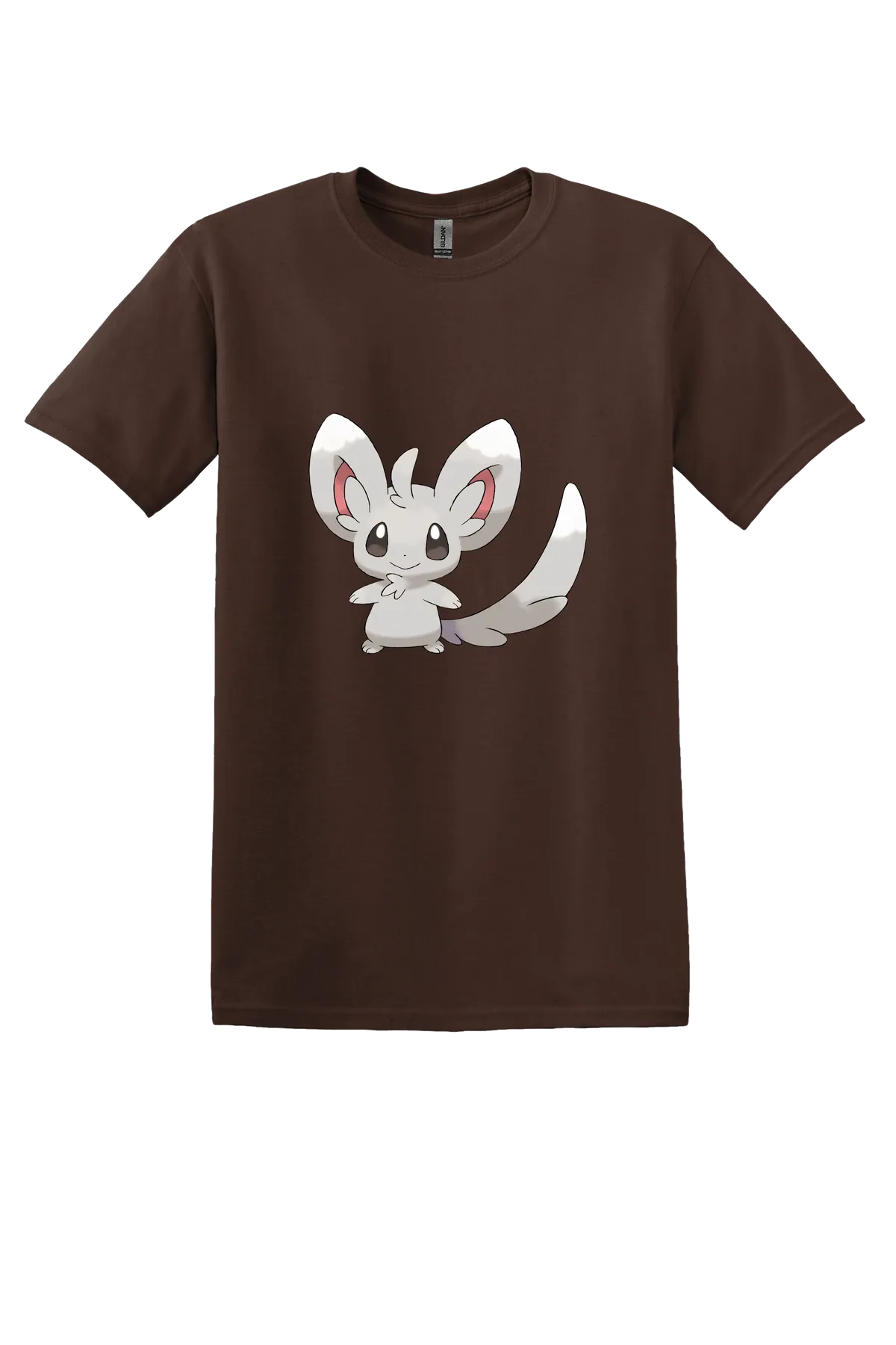 Pokemon Minccino Tee, Dark Chocolate, front print