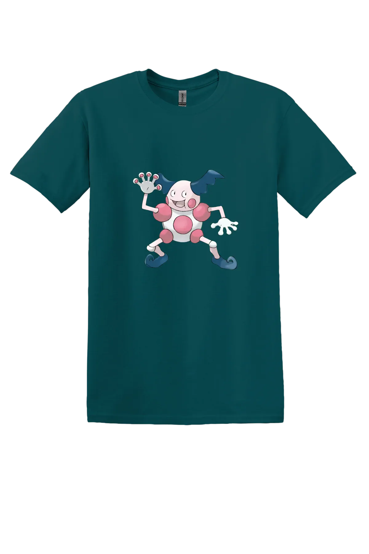 Pokemon Mr. Mime Tee, Fan Marine Green, front print
