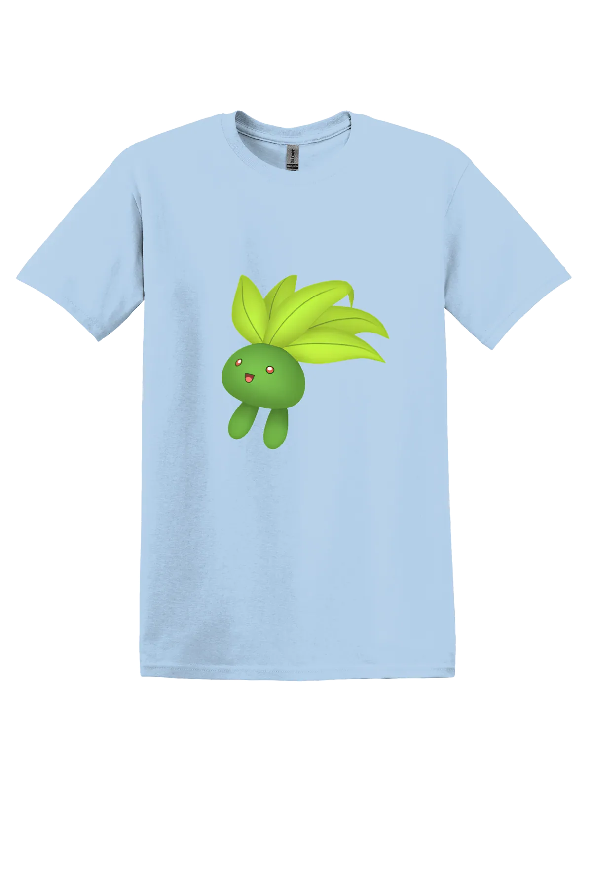 Pokemon Oddish Tee, Light Blue, front print
