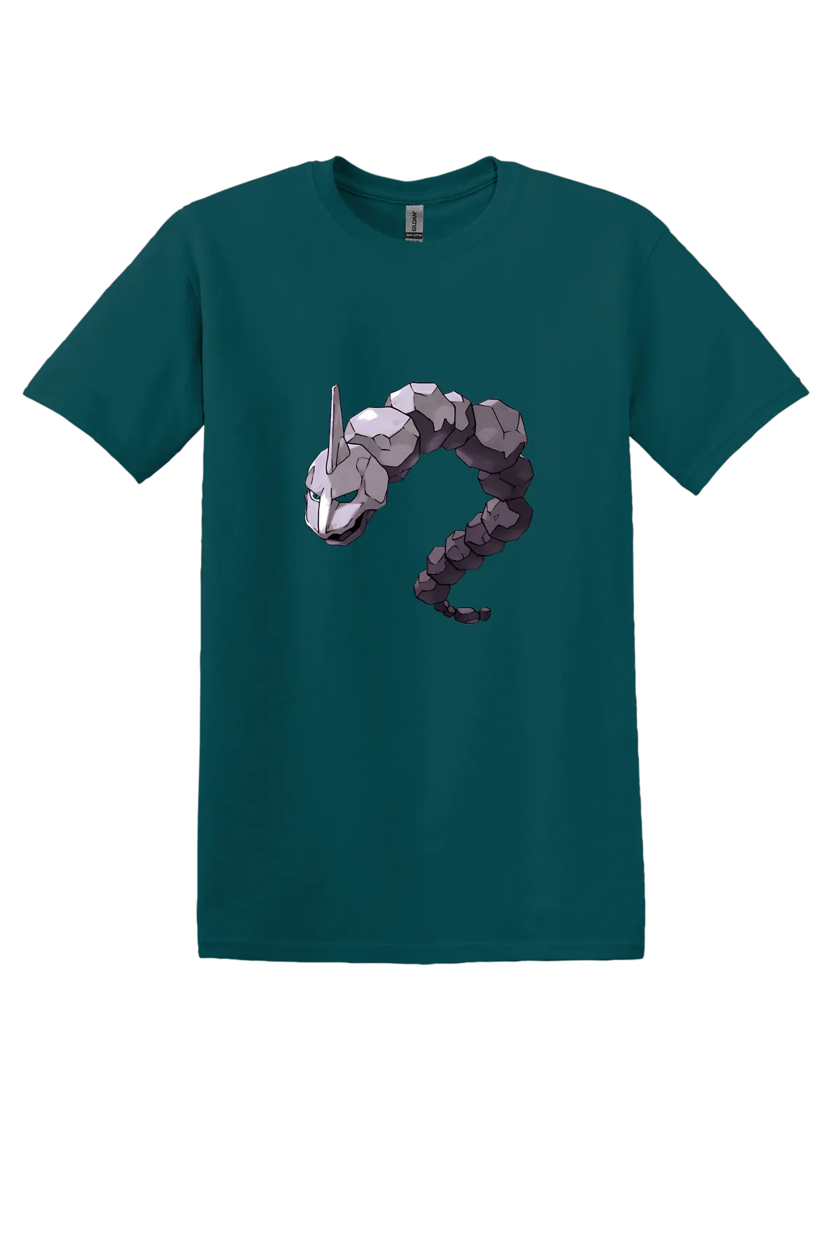 Pokemon Onix Tee, Fan Marine Green, front print