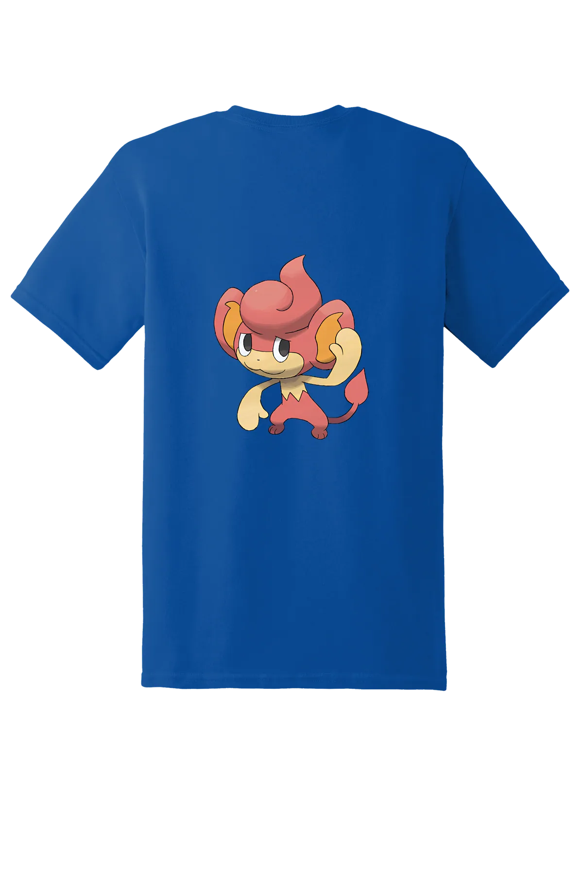 Pokemon Pansear Tee, Royal, back print