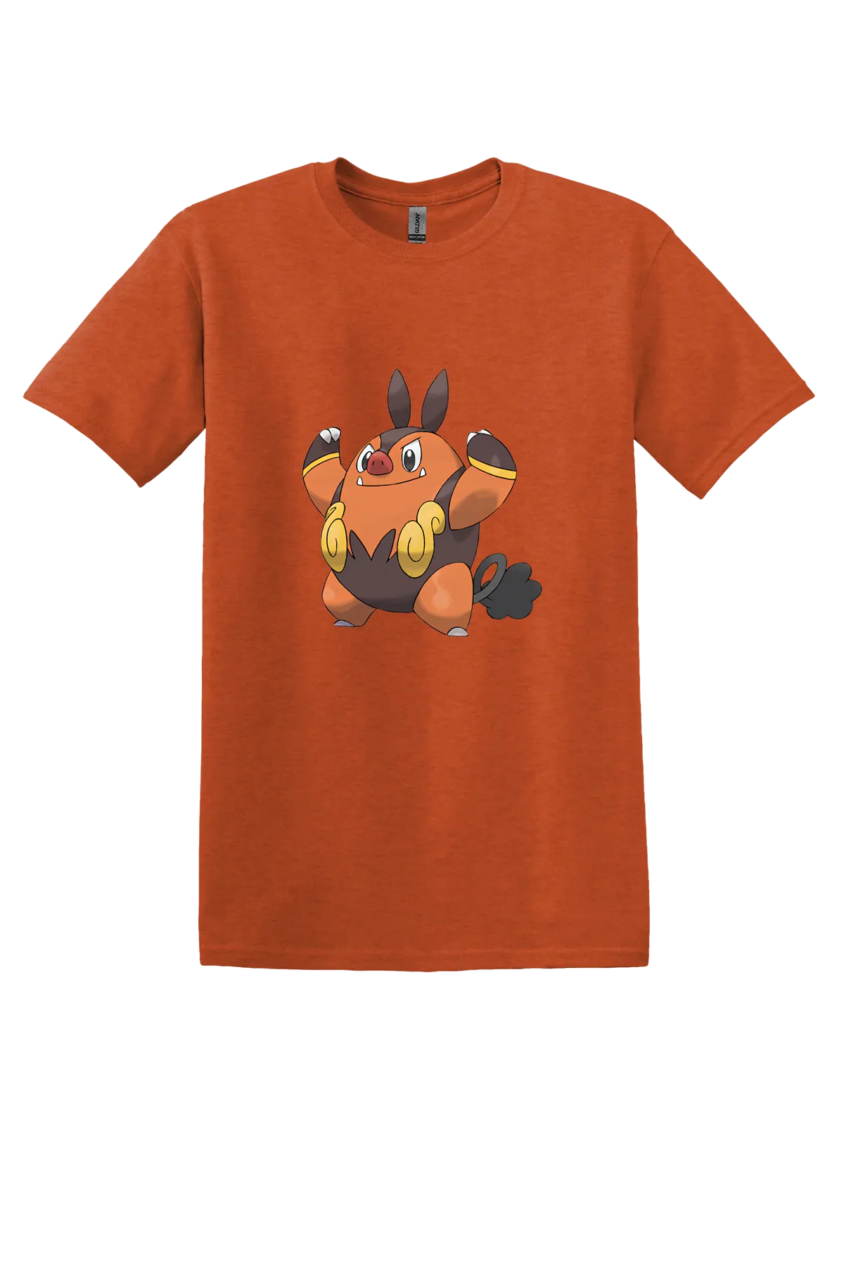 Pokemon Pignite Tee, Antique Orange, front print