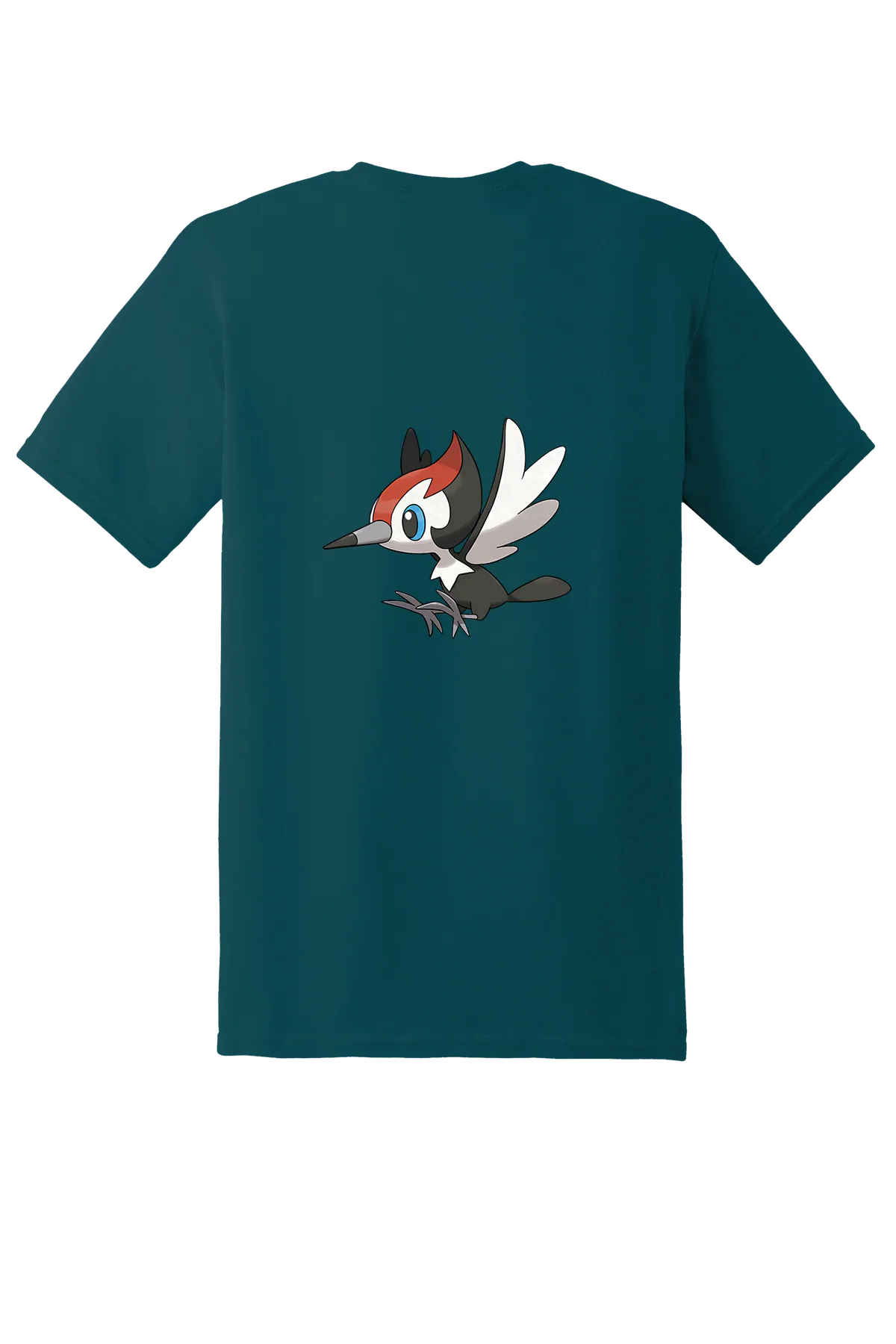 Pokemon Pikipek Tee, Fan Marine Green, back print