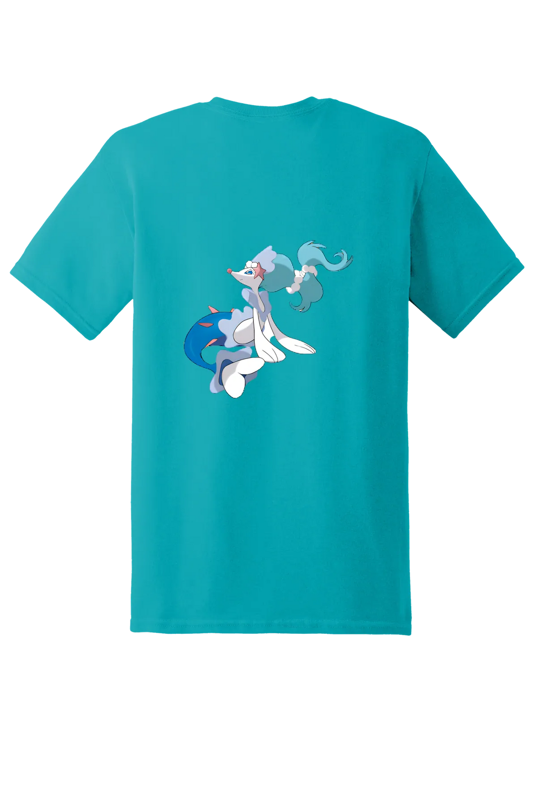 Pokemon Primarina Tee, Tropical Blue, back print
