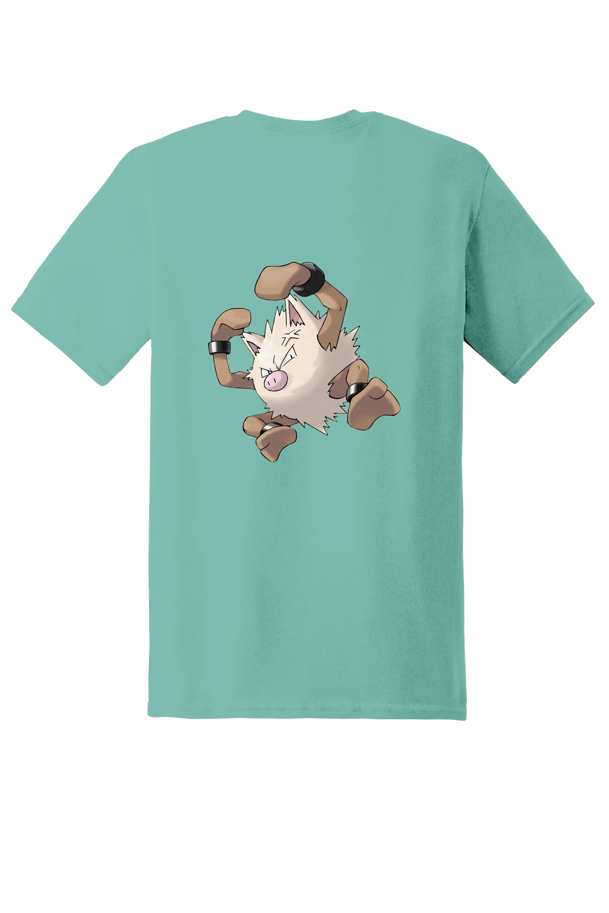 Pokemon Primeape Tee, Aquatic, back print