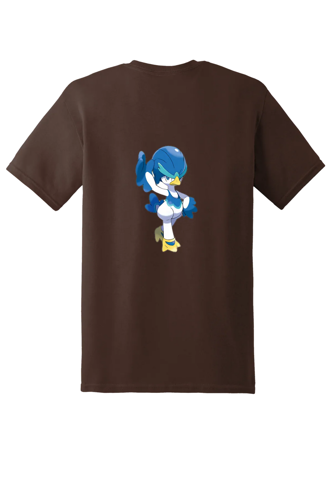 Pokemon Quaxwell Tee, Dark Chocolate, back print