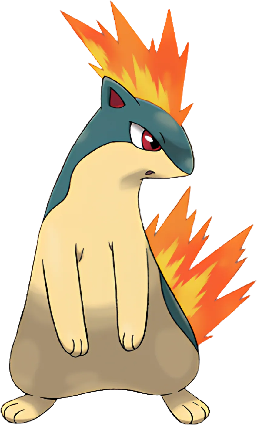 Pokemon Quilava Tee, artwork, front print
