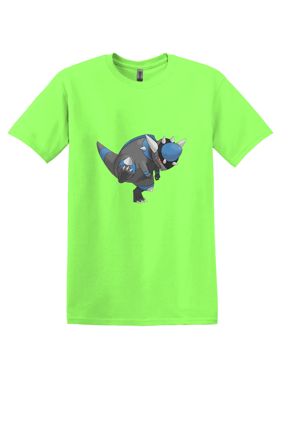 Pokemon Rampardos Tee, Neon Green, front print