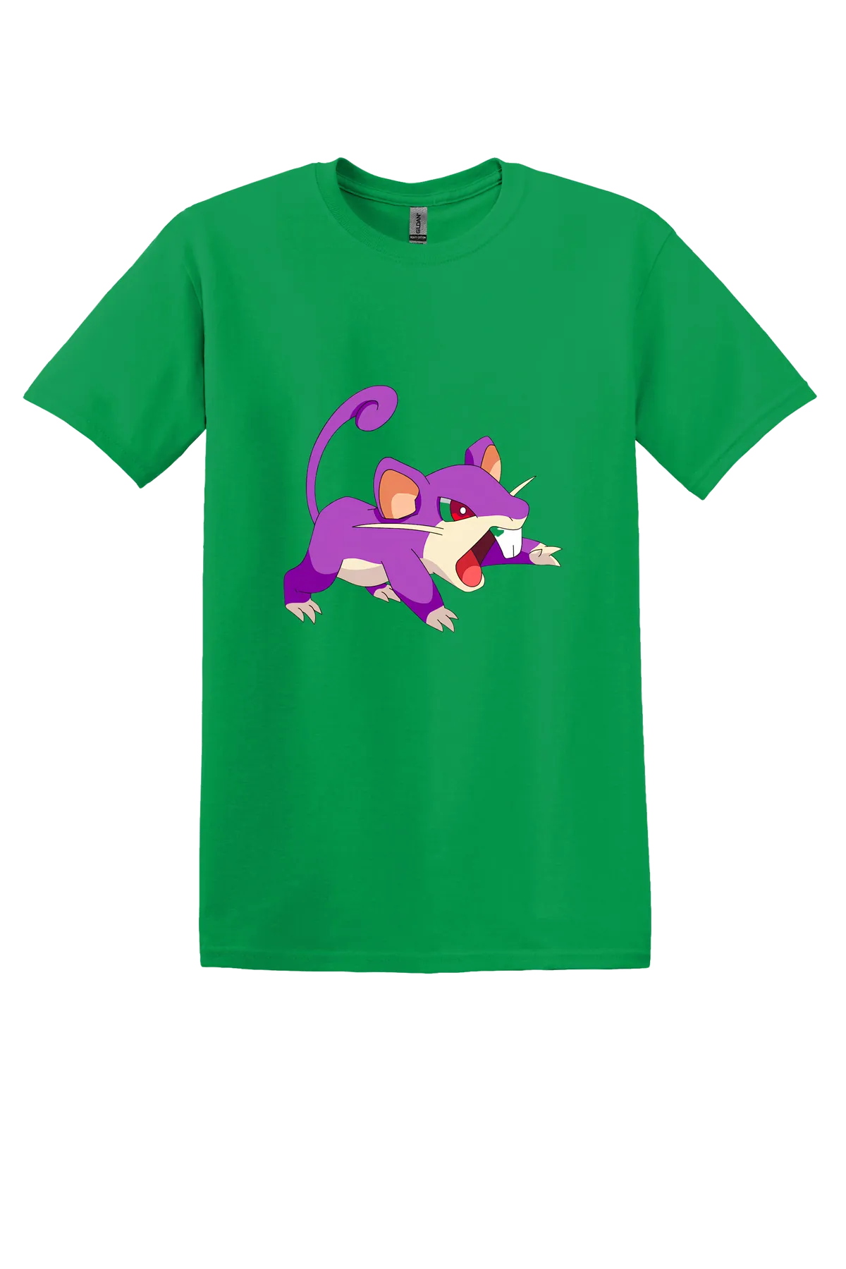 Pokemon Rattata Tee, Irish Green, front print