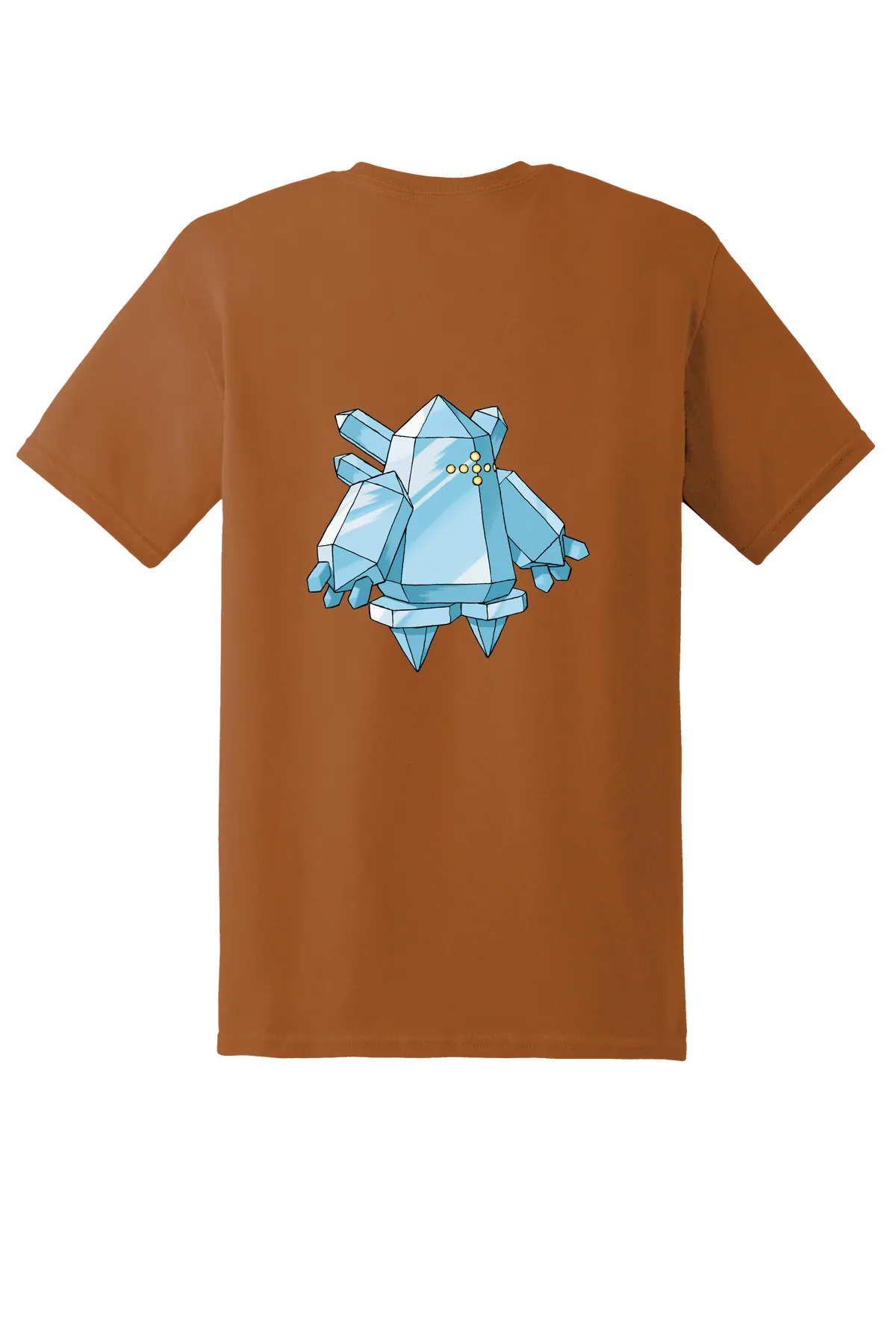 Pokemon Regice Tee, Texas Orange, back print