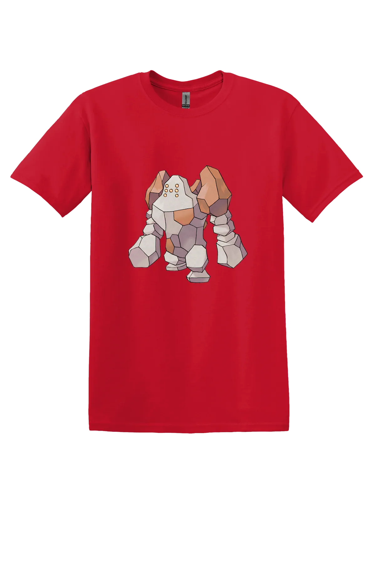 Pokemon Regirock Tee, Red, front print