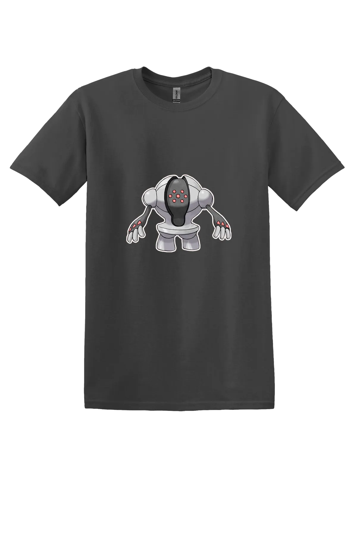 Pokemon Registeel Tee, Charcoal, front print