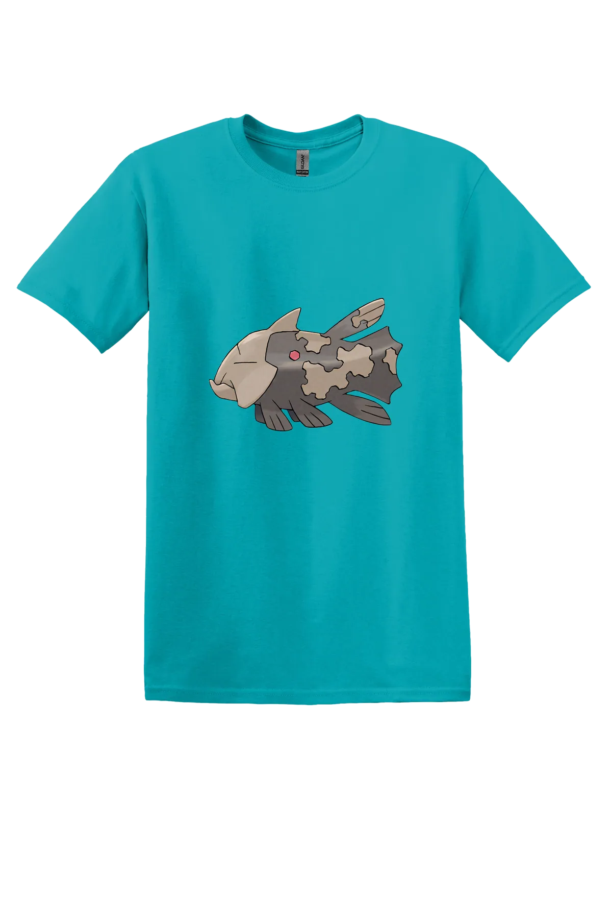Pokemon Relicanth Tee, Tropical Blue, front print
