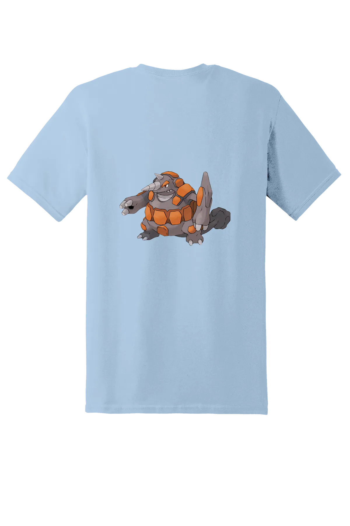 Pokemon Rhyperior Tee, Light Blue, back print
