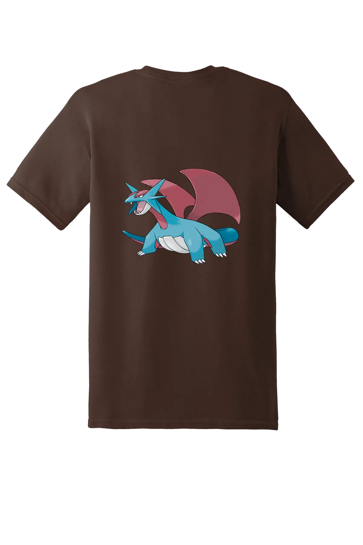 Pokemon Salamence Tee, Dark Chocolate, back print