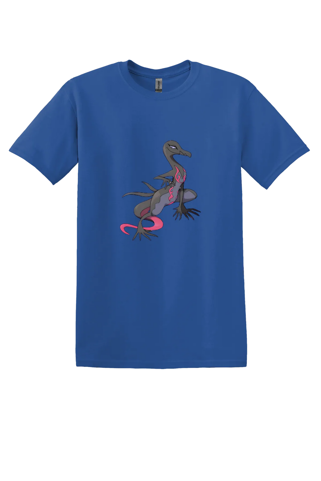 Pokemon Salazzle Tee, Neon Blue, front print