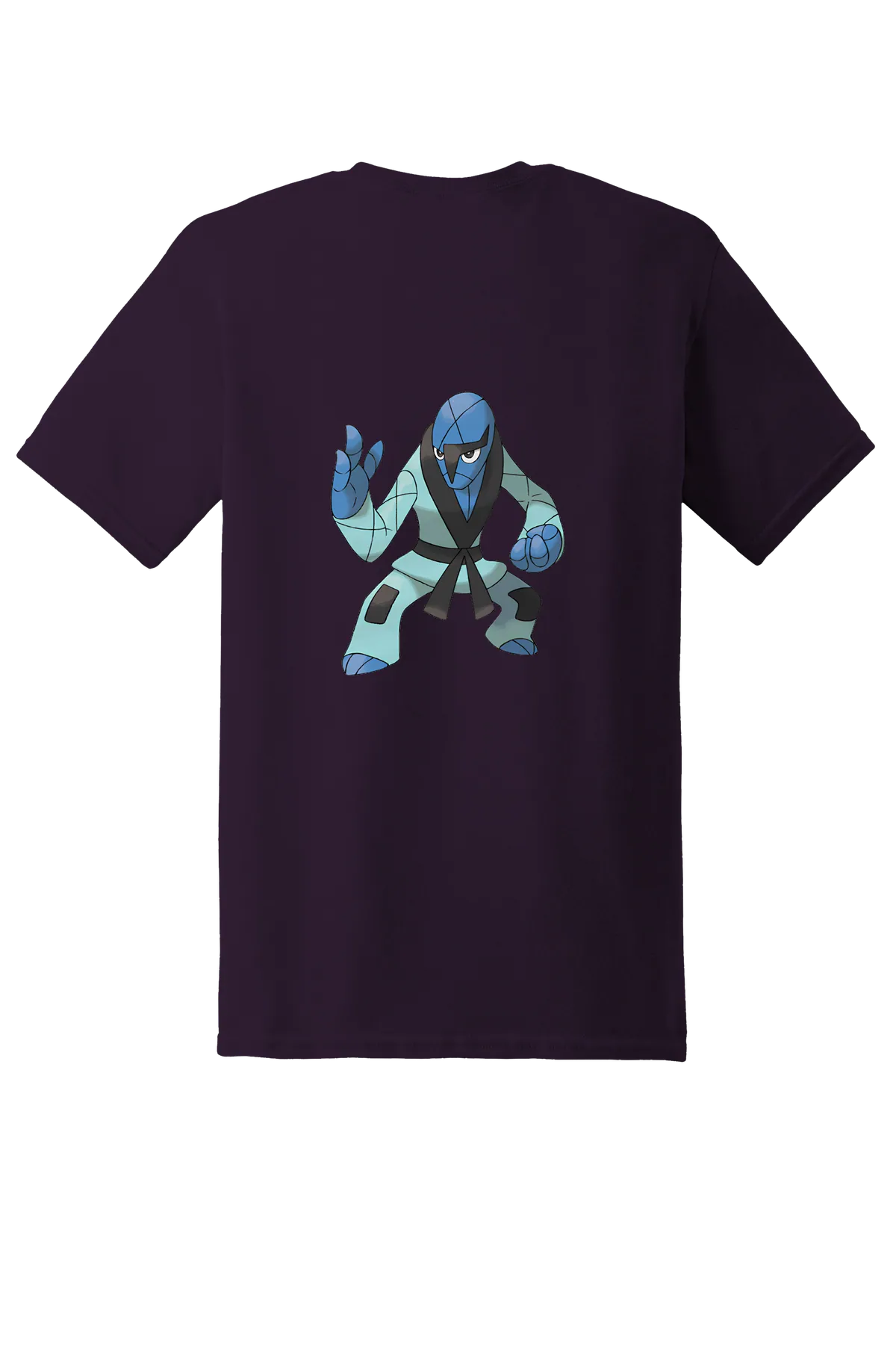 Pokemon Sawk Tee, Blackberry, back print