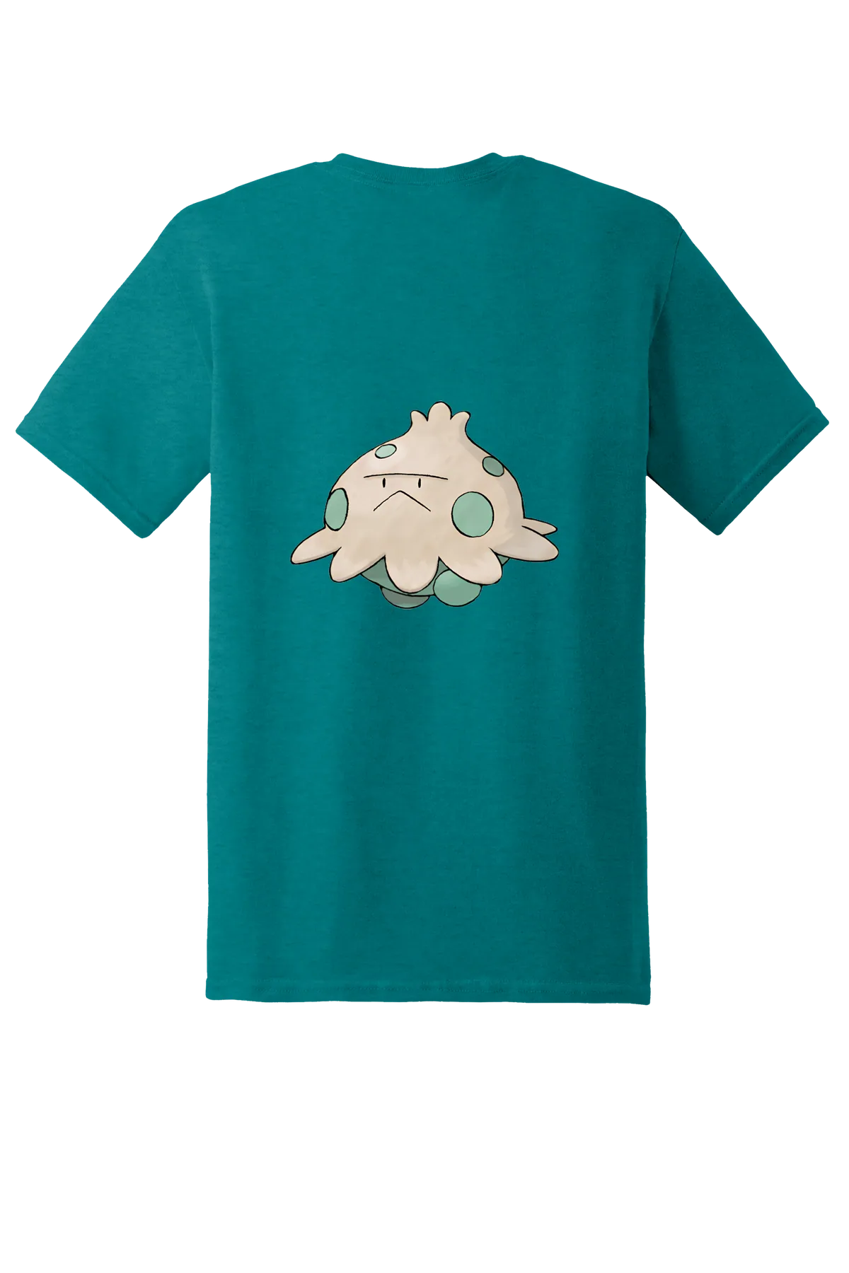 Pokemon Shroomish Tee, Antique Jade Dome, back print