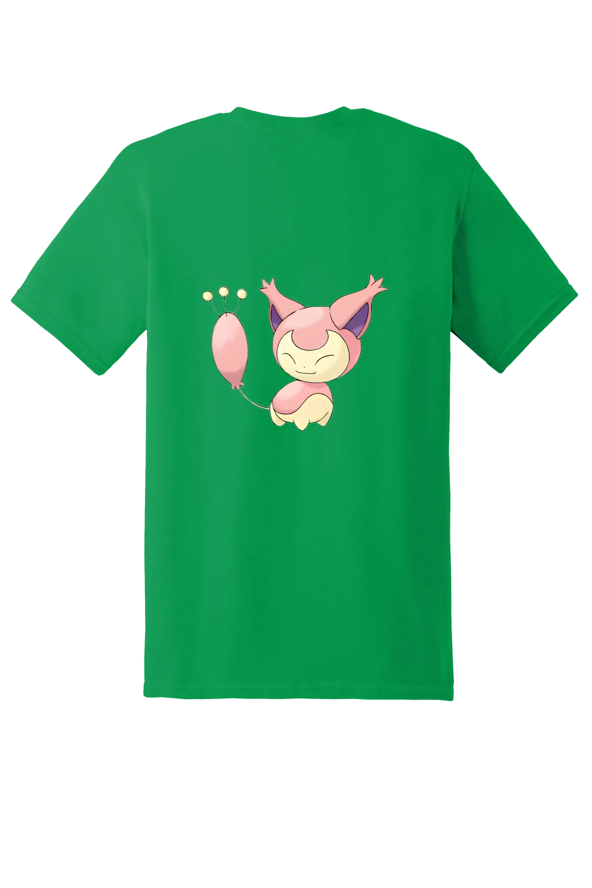 Pokemon Skitty Tee, Irish Green, back print