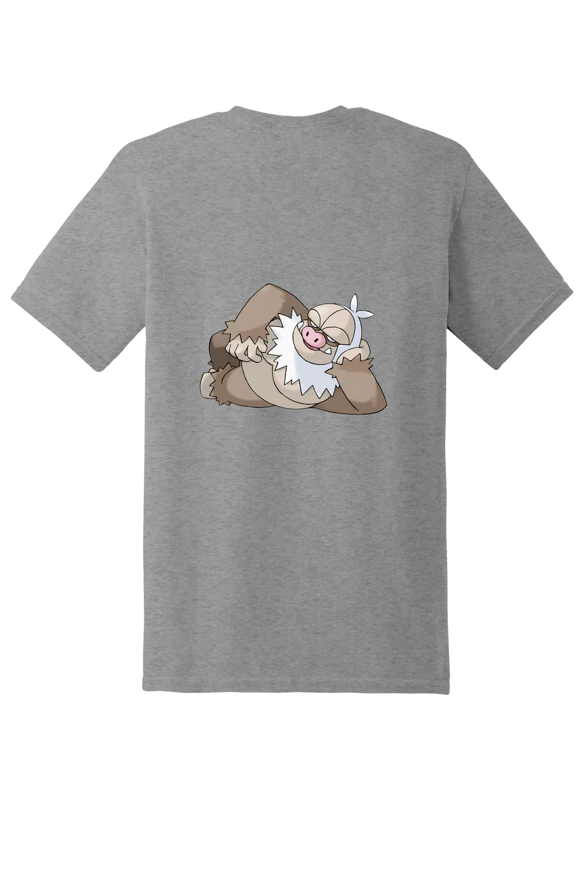 Pokemon Slaking Tee, Sport Grey, back print
