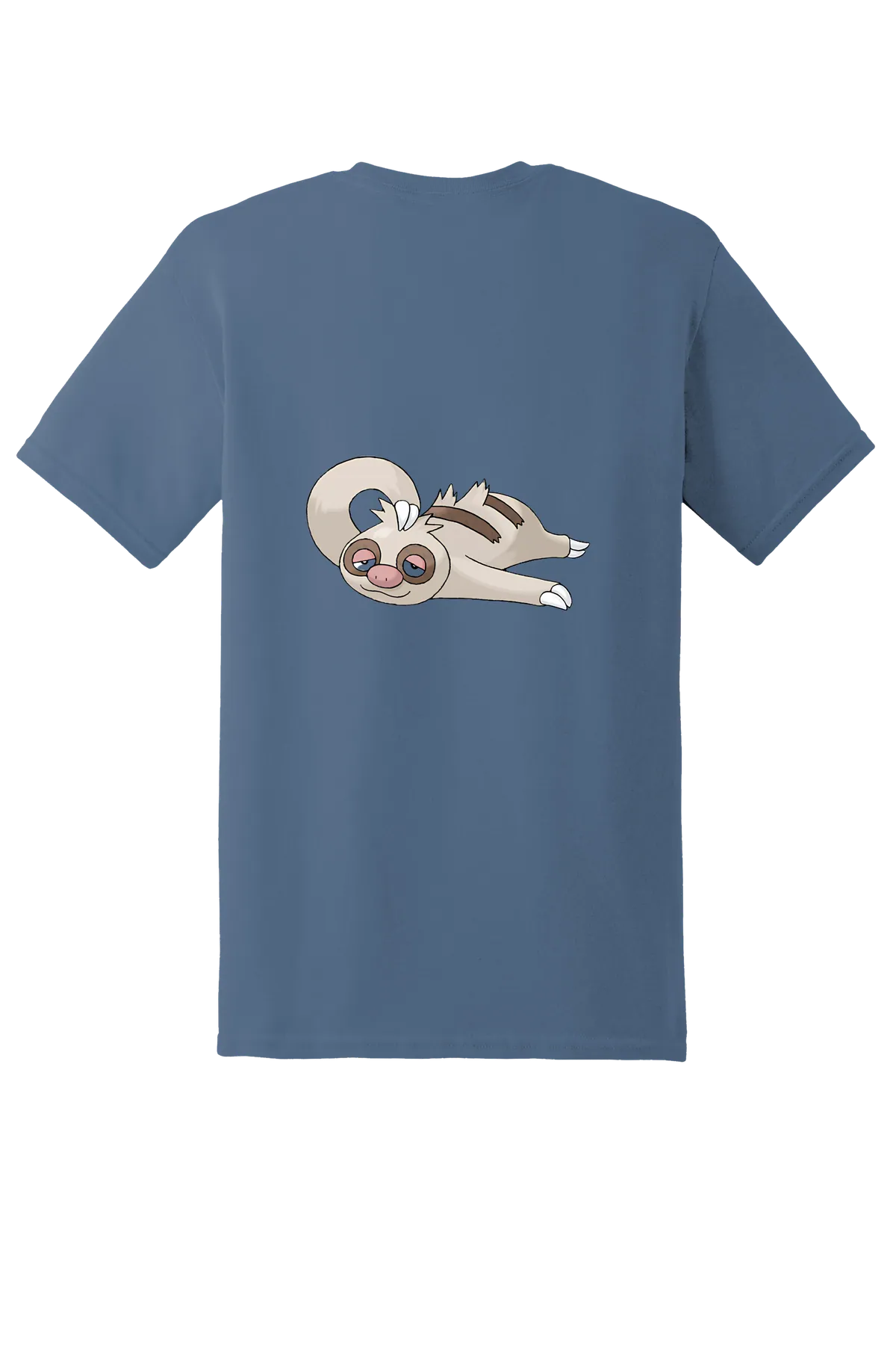 Pokemon Slakoth Tee, Indigo Blue, back print