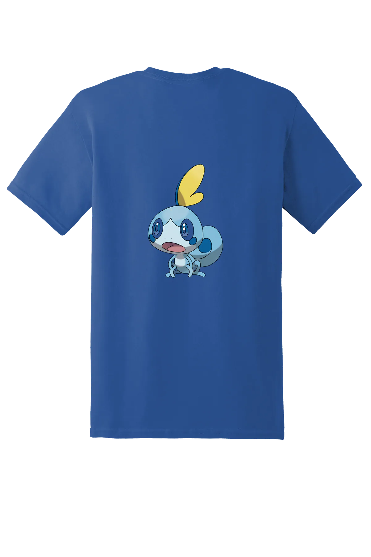 Pokemon Sobble Tee, Neon Blue, back print