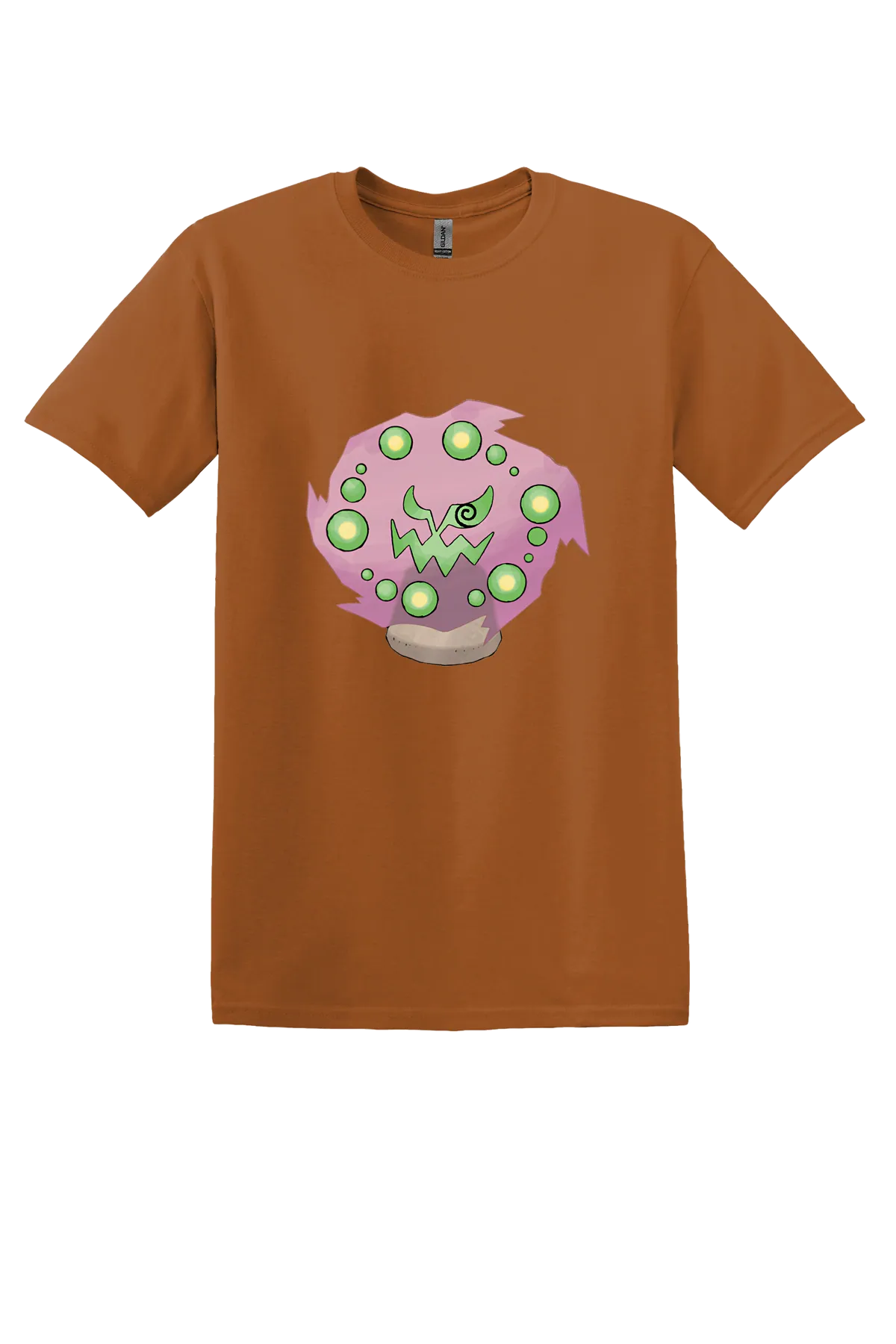 Pokemon Spiritomb Tee, Texas Orange, front print