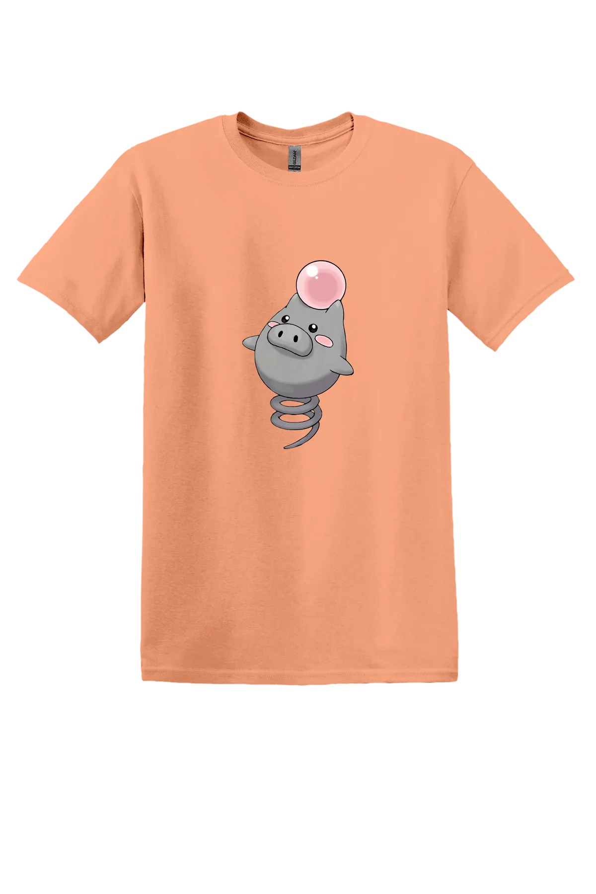 Pokemon Spoink Tee, Tangerine, front print