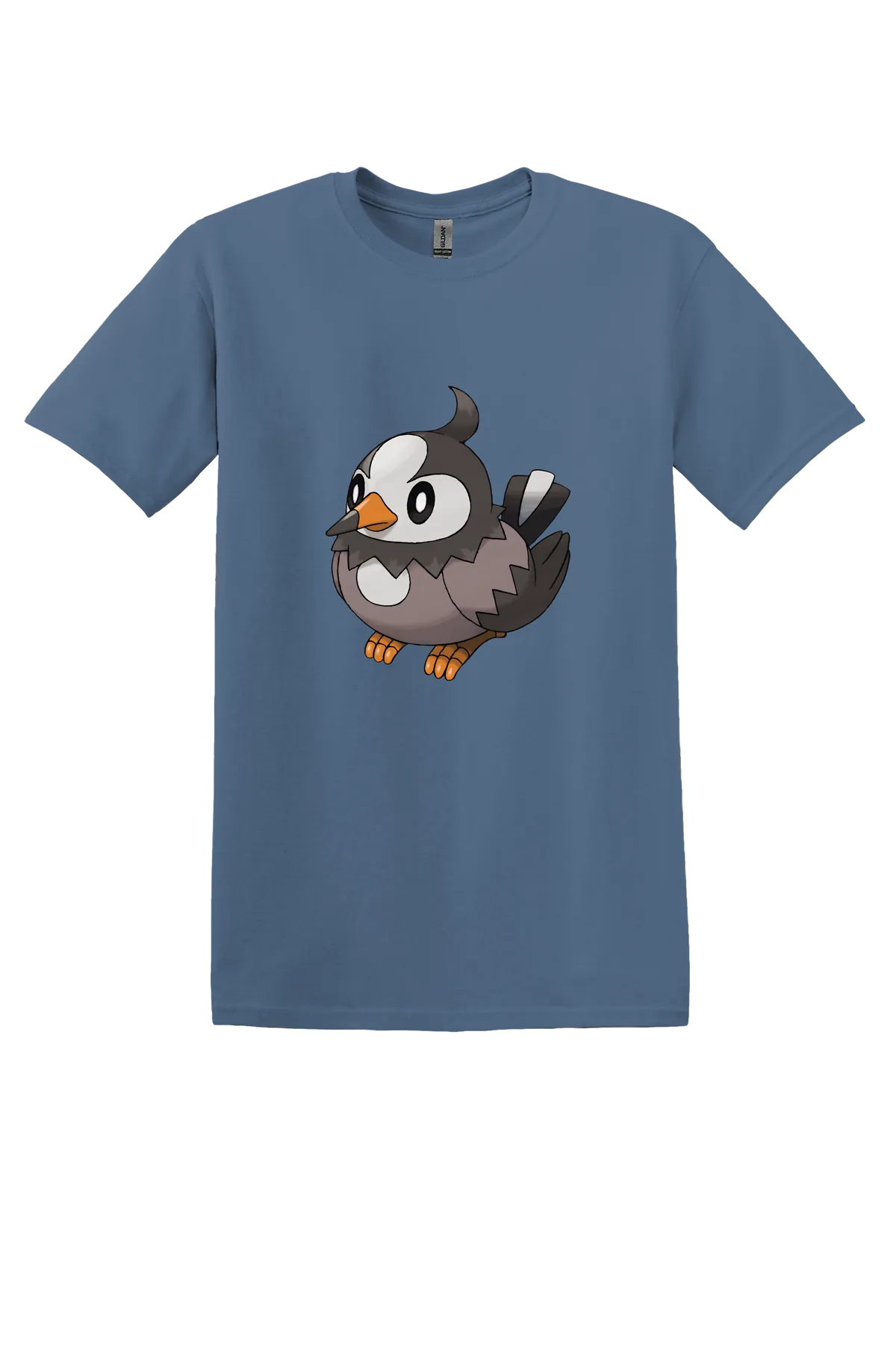 Pokemon Starly Tee, Indigo Blue, front print