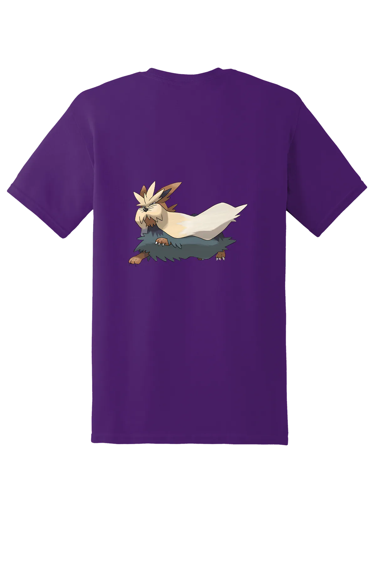 Pokemon Stoutland Tee, Purple, back print
