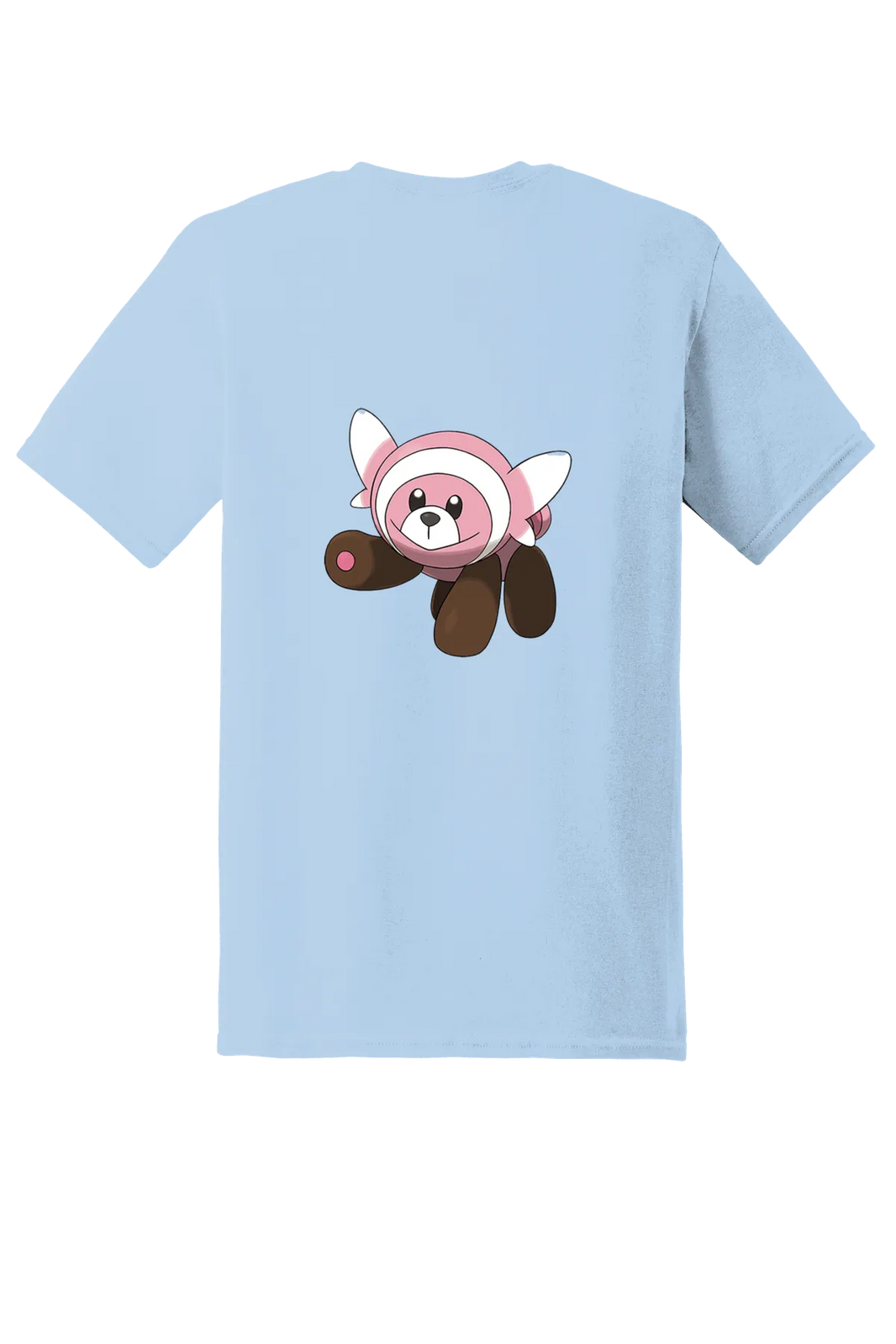 Pokemon Stufful Tee, Light Blue, back print