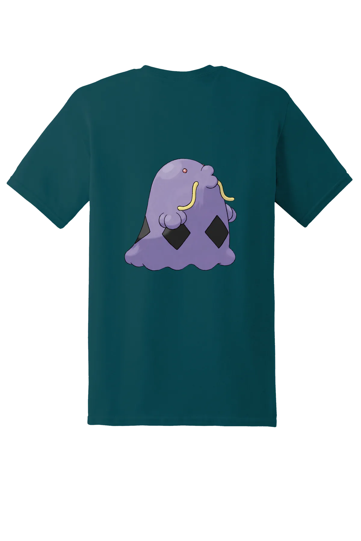 Pokemon Swalot Tee, Fan Marine Green, back print